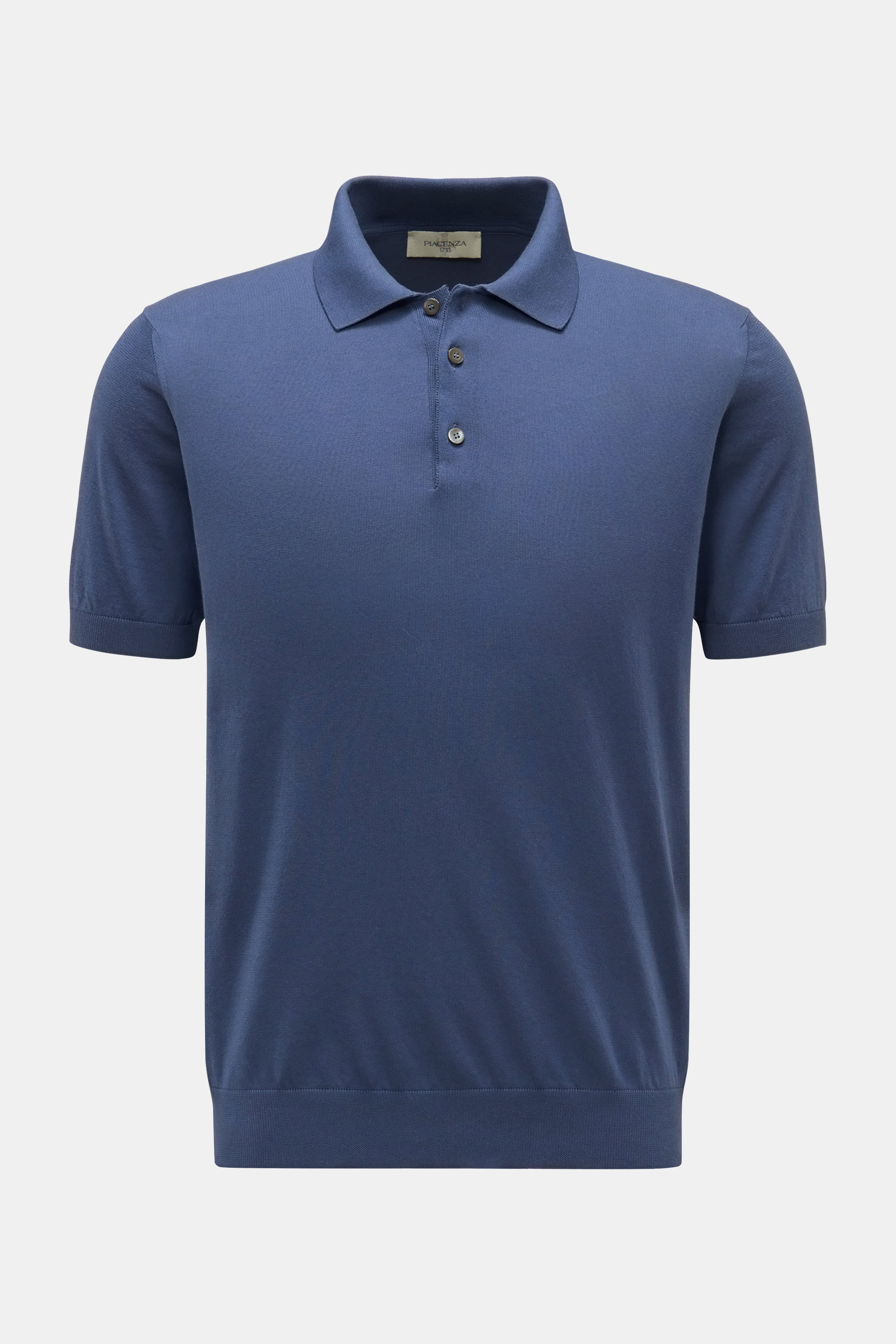Piacenza 1733 Kurzarm-Strickpolo graublau