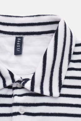 04651/ A trip in a bag Terry polo shirt 'Terry Stripe Polo' navy/white striped