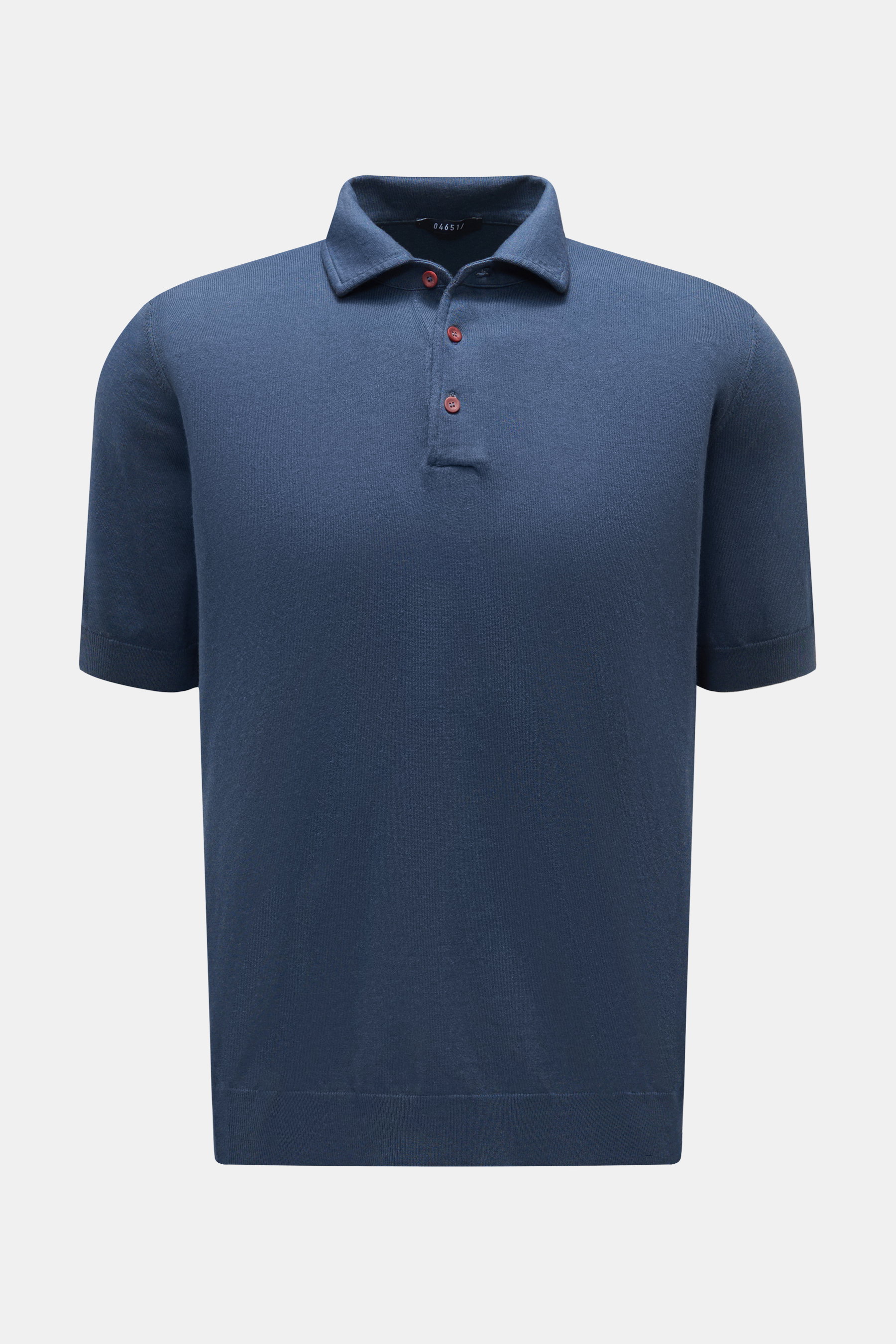 04651/ A trip in a bag Kurzarm-Strickpolo 'Foggy Polo' navy