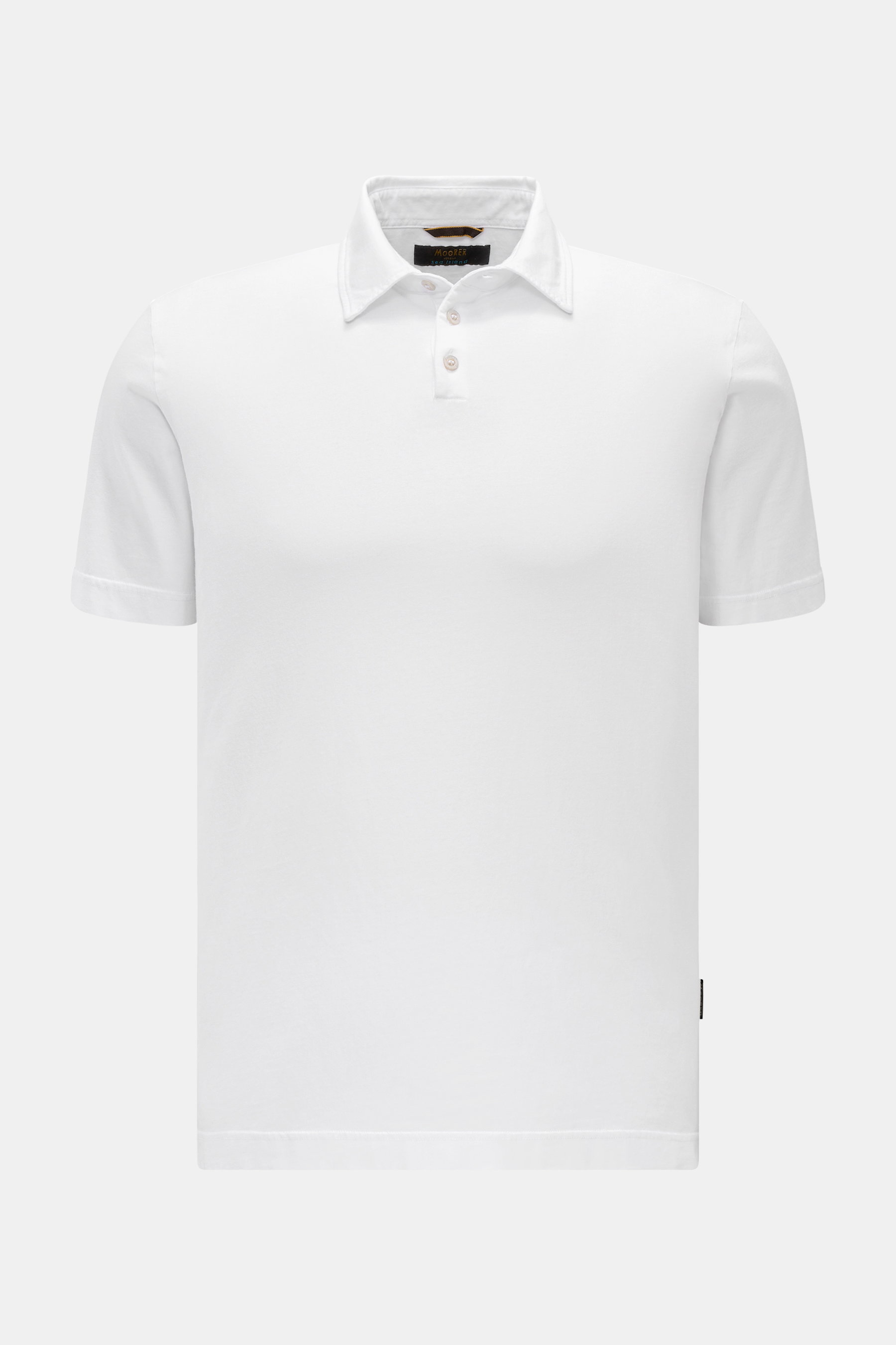 Moorer Jersey-Poloshirt 'Sole' weiß