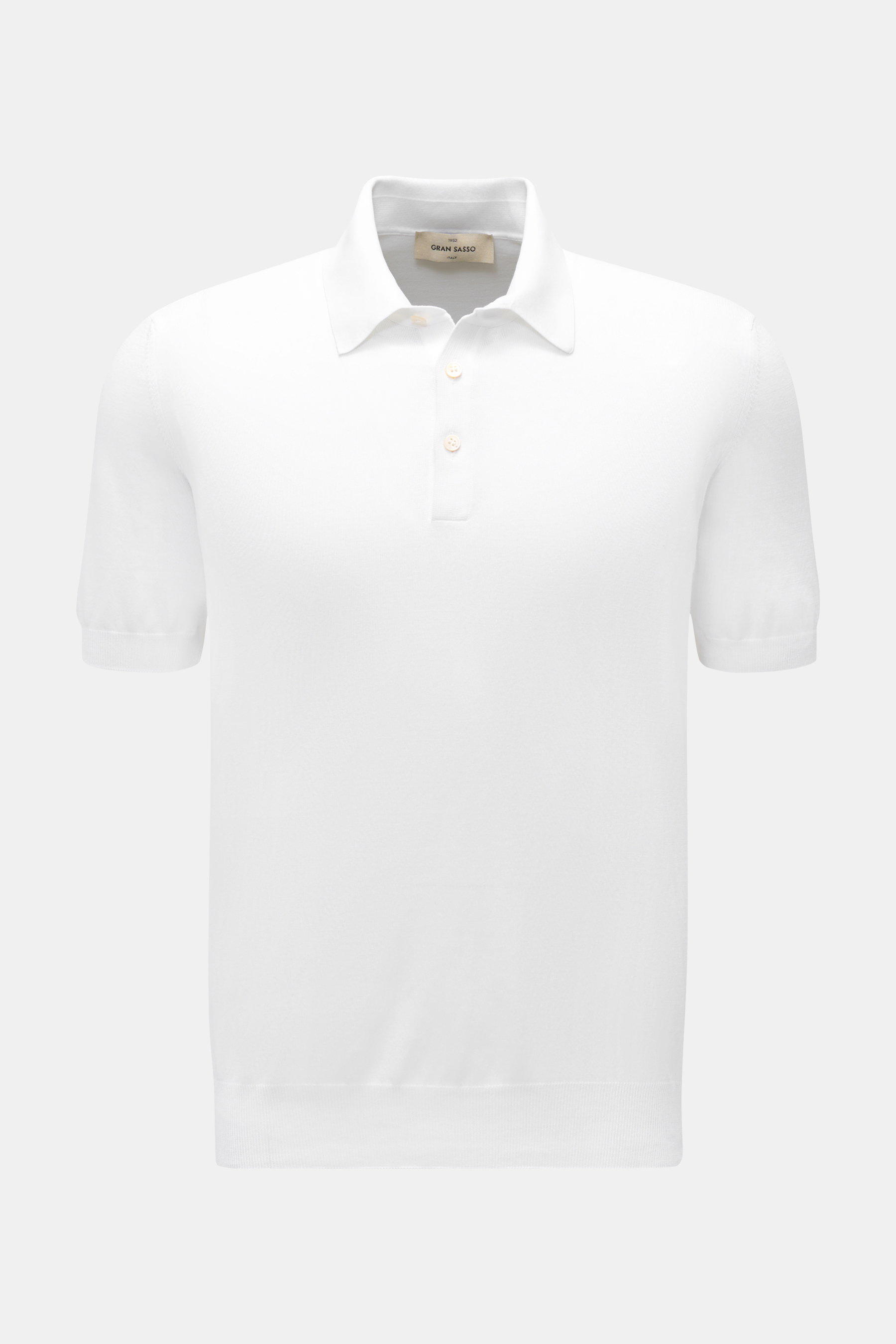 Gran Sasso Kurzarm-Strickpolo offwhite