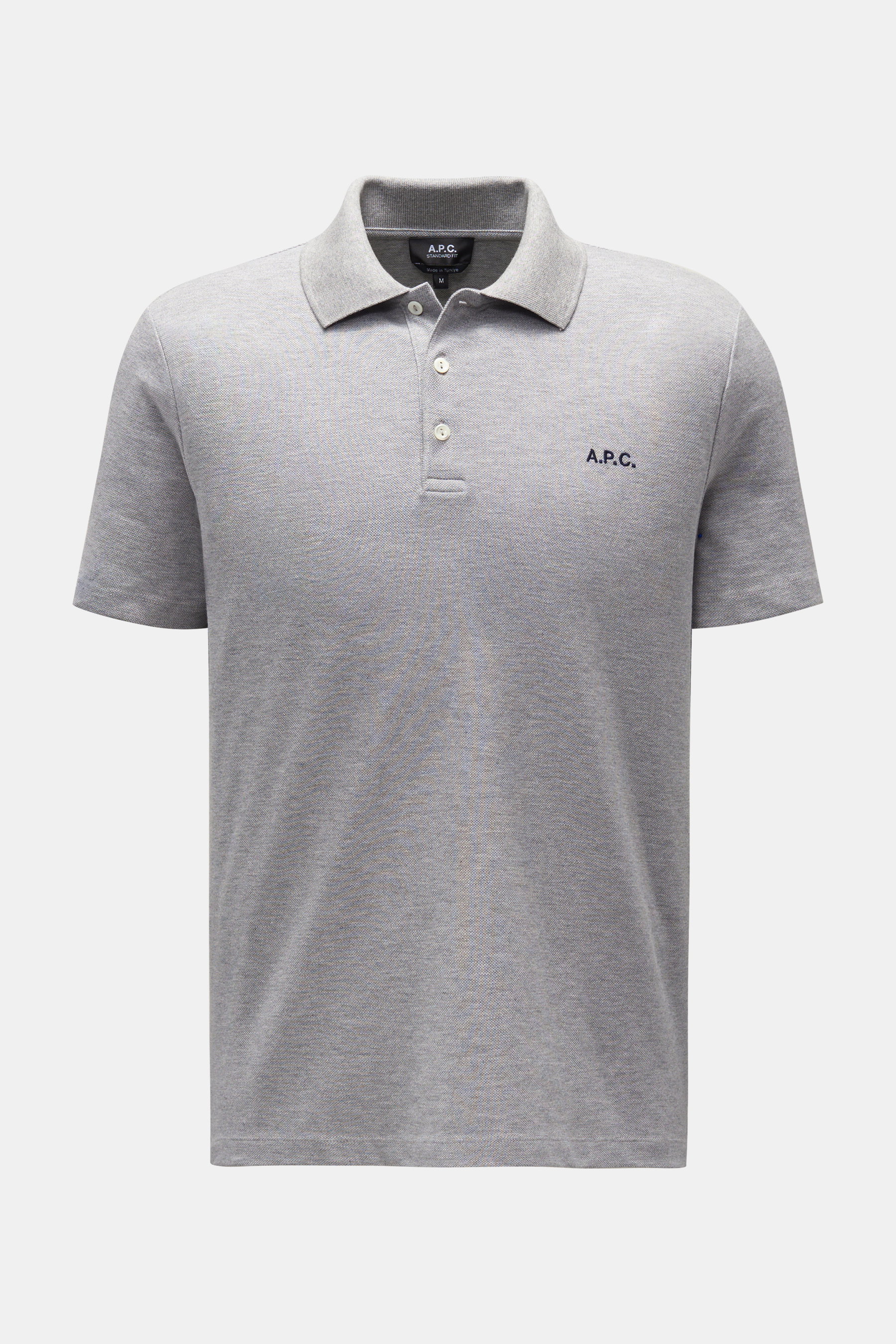 A.P.C. Poloshirt grau meliert