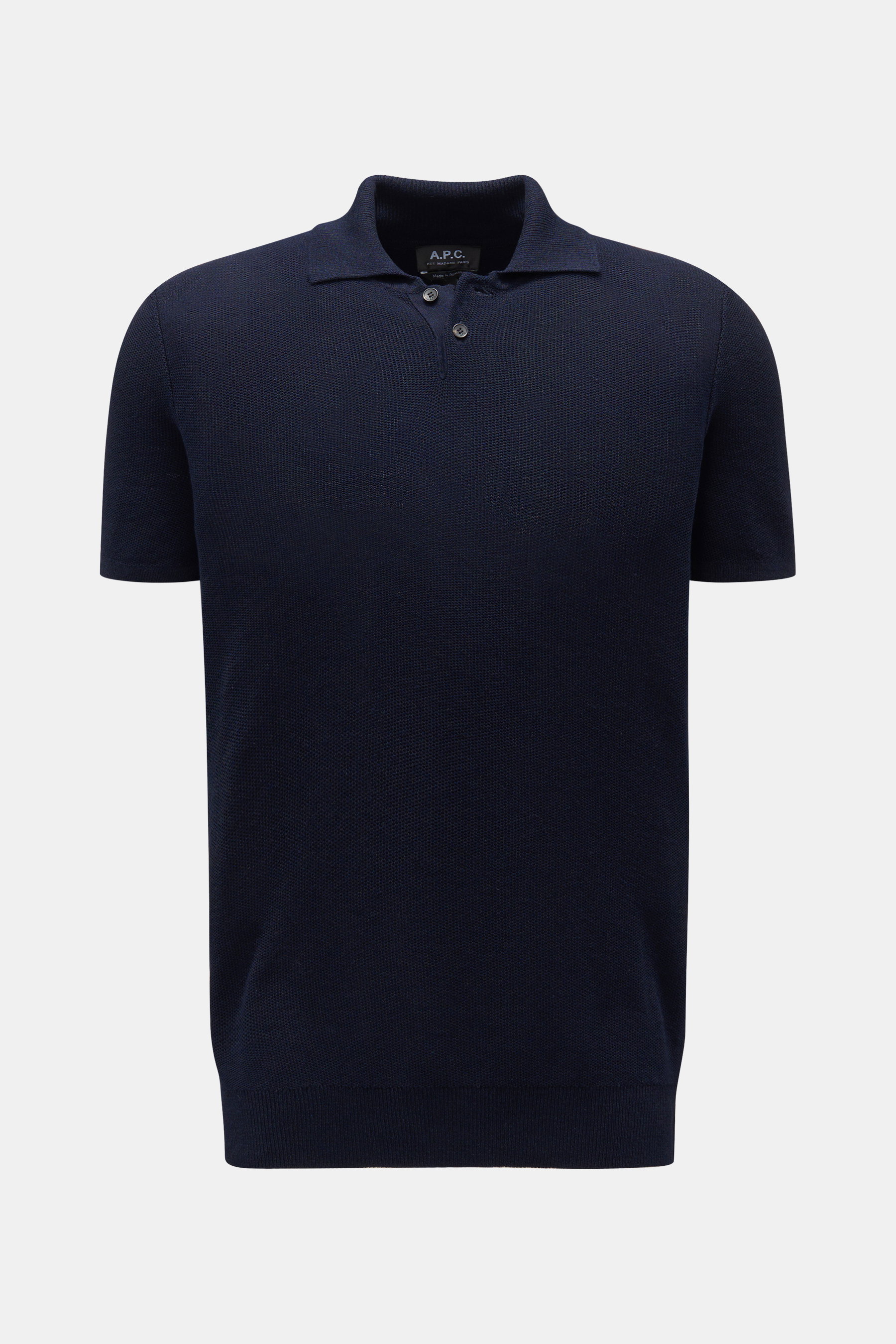 A.P.C. Kurzarm-Strickpolo navy