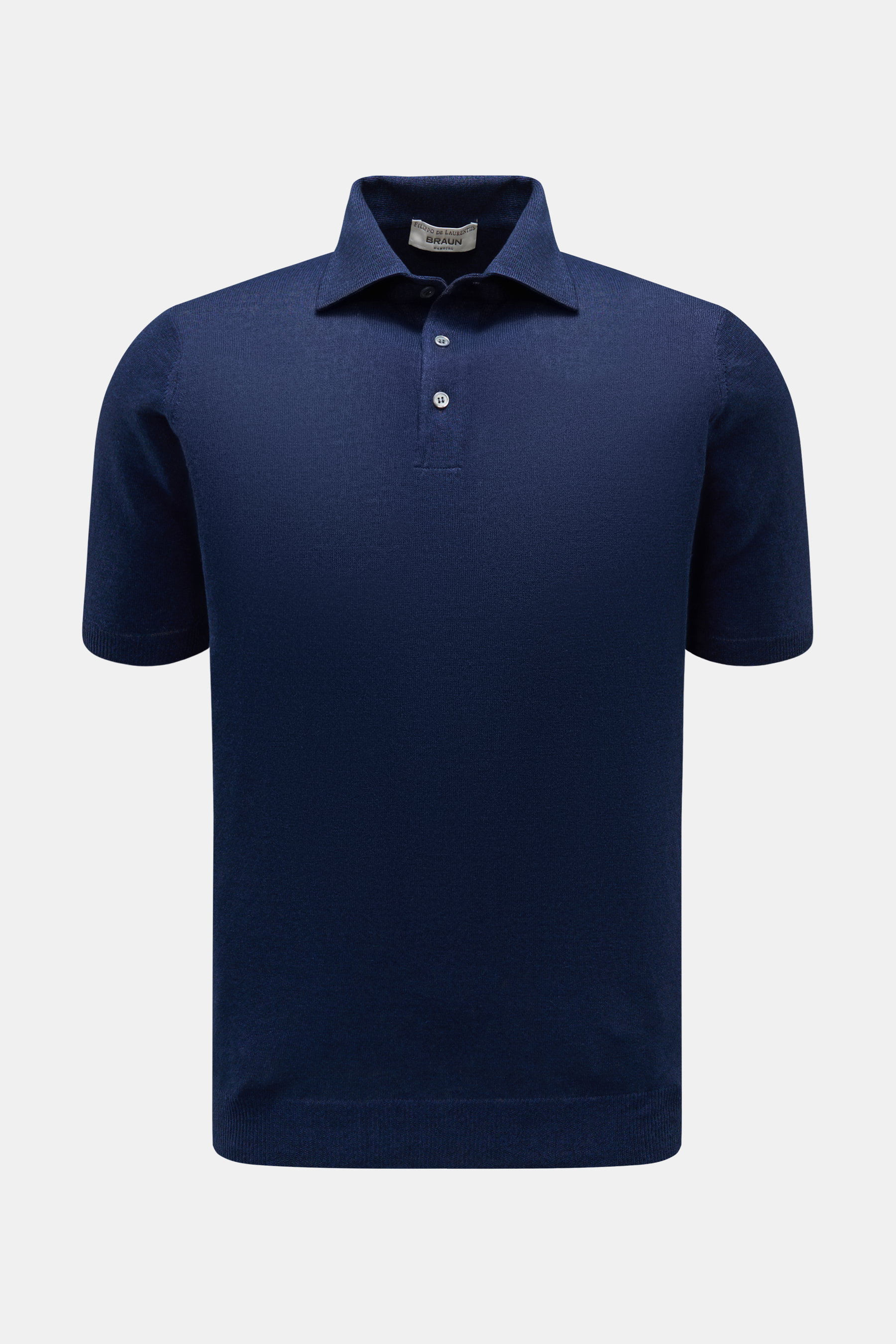 Filippo de Laurentiis Kurzarm-Strickpolo navy