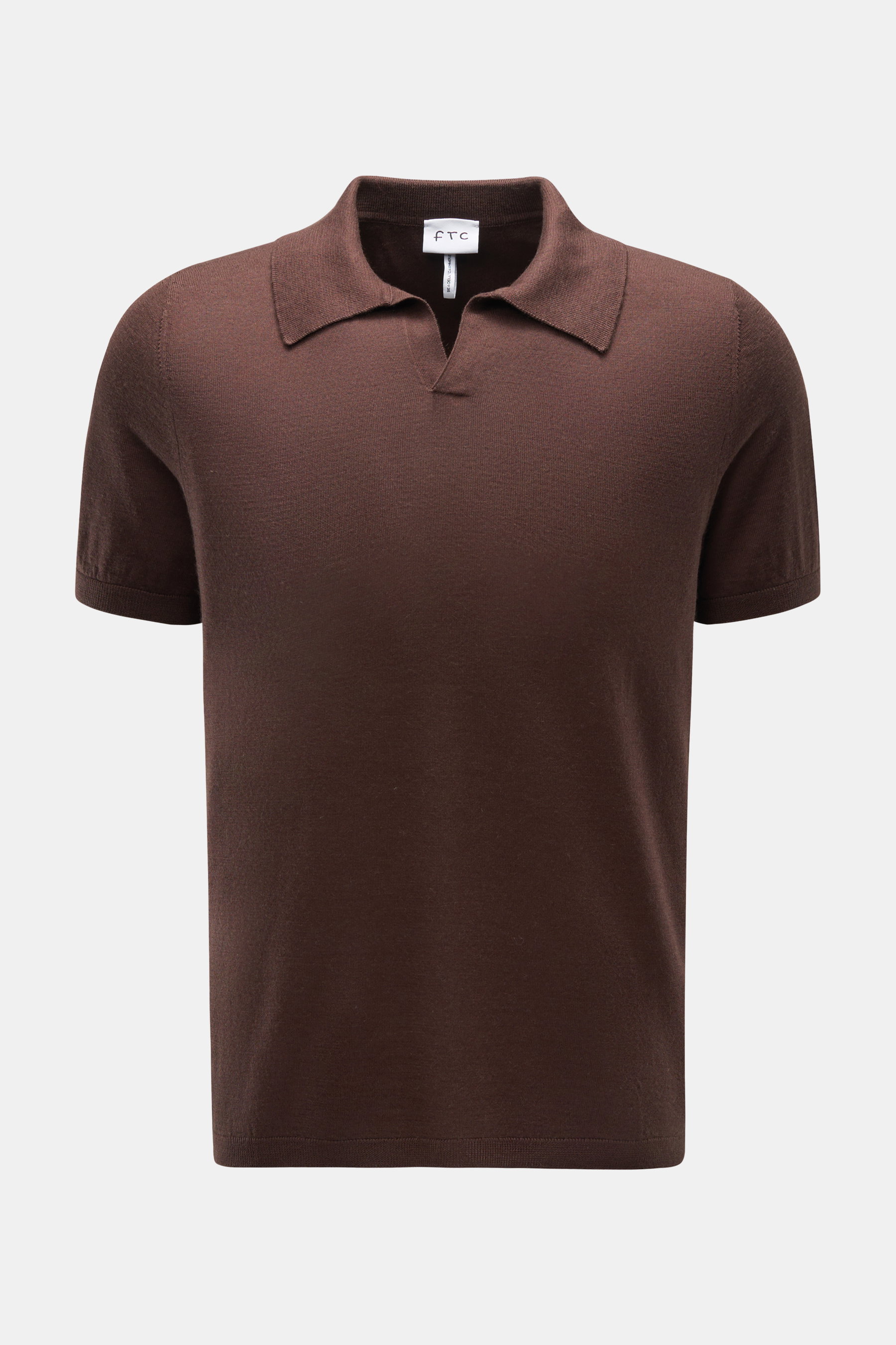 FTC Kurzarm-Strickpolo braun