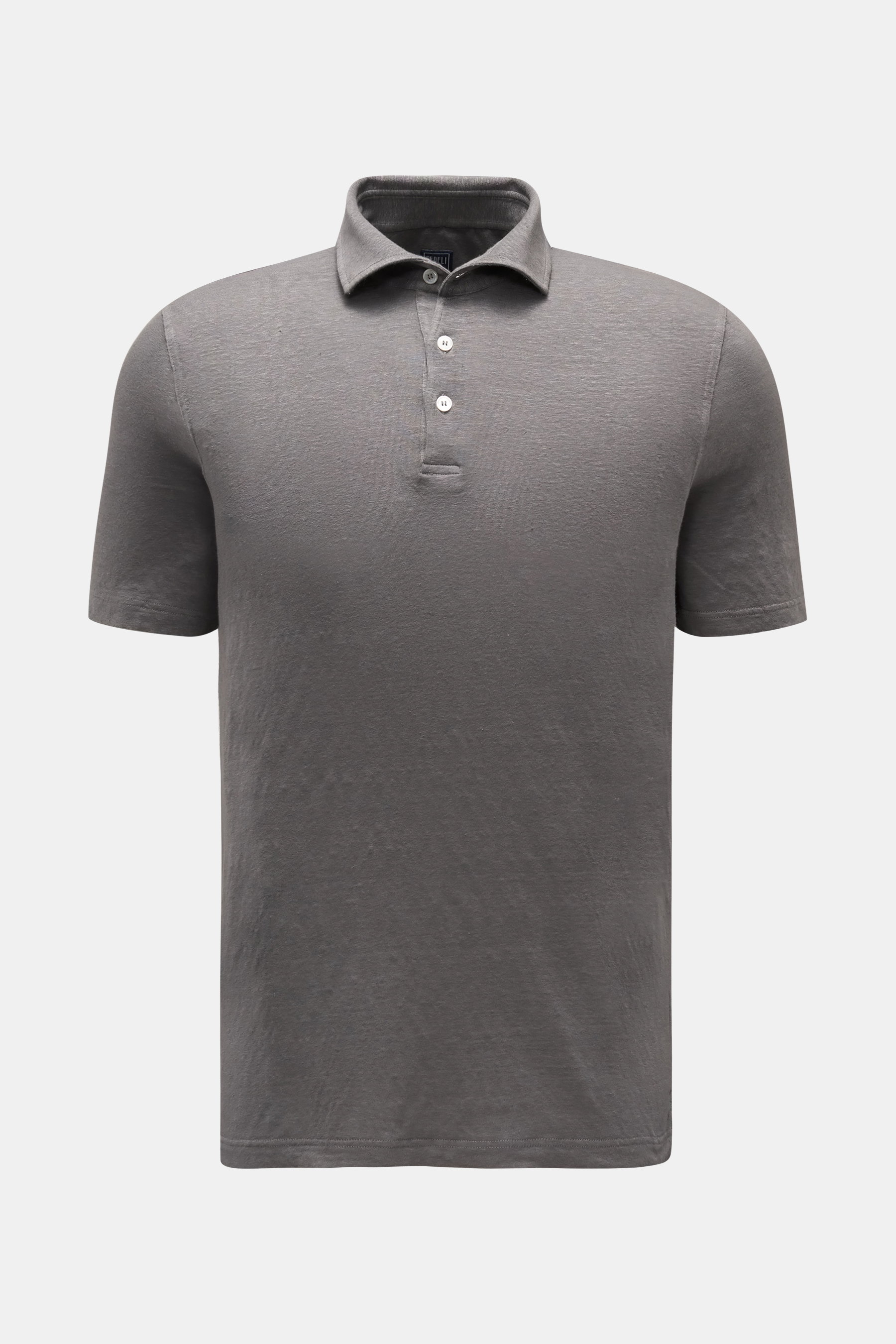 Fedeli Linen polo shirt grey