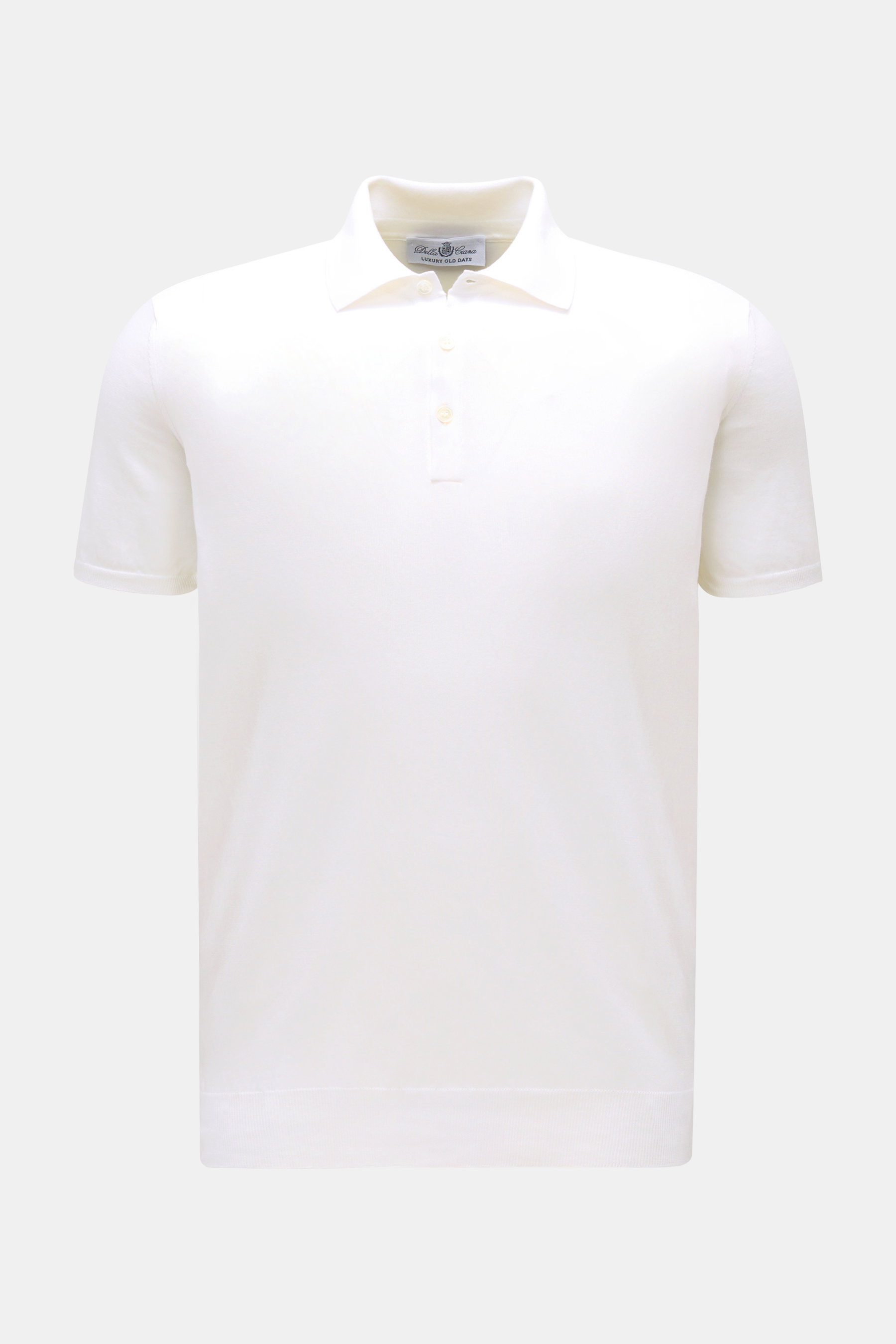 Della Ciana Kurzarm-Strickpolo offwhite