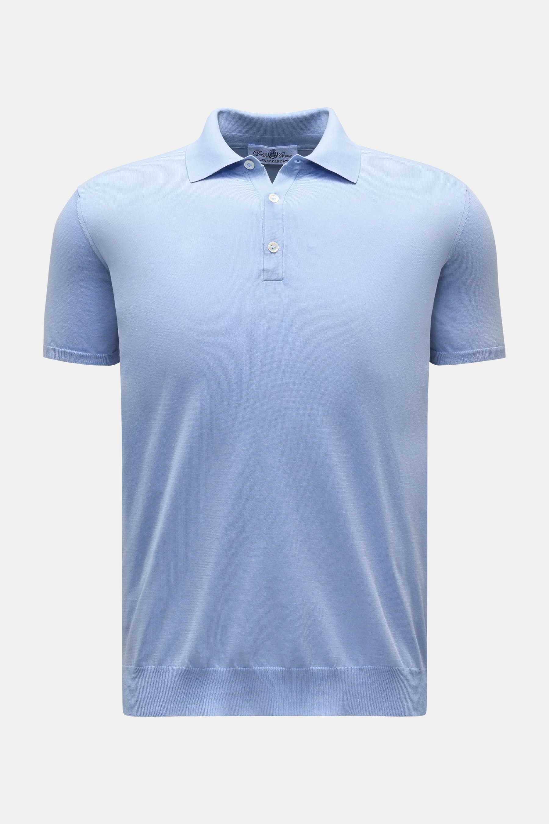 Della Ciana Kurzarm-Strickpolo pastellblau
