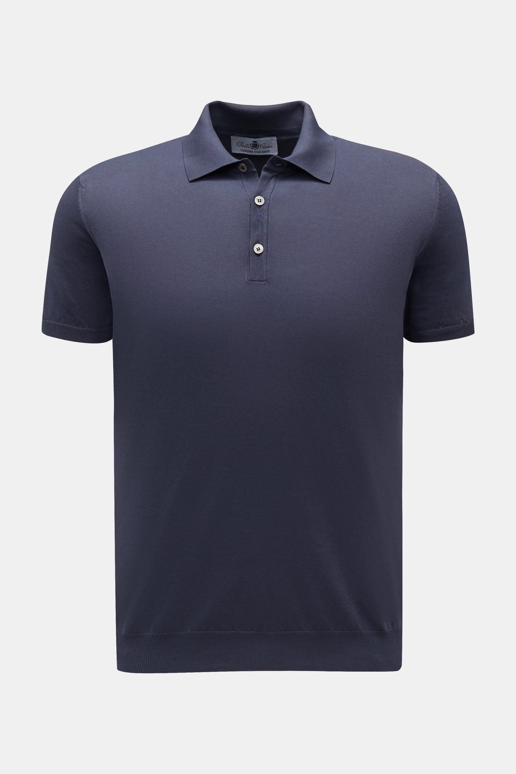 Della Ciana Kurzarm-Strickpolo navy