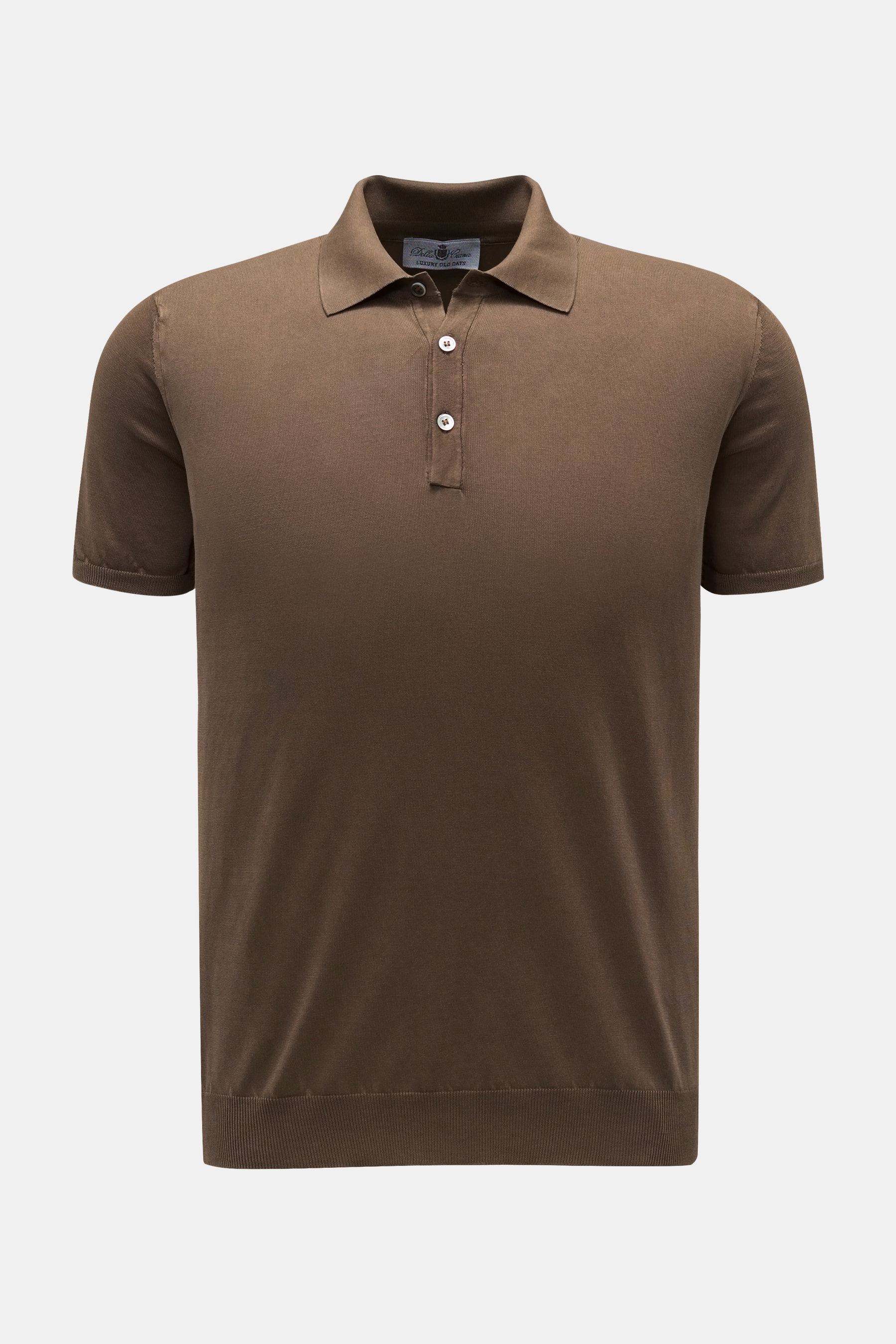 Della Ciana Kurzarm-Strickpolo braun