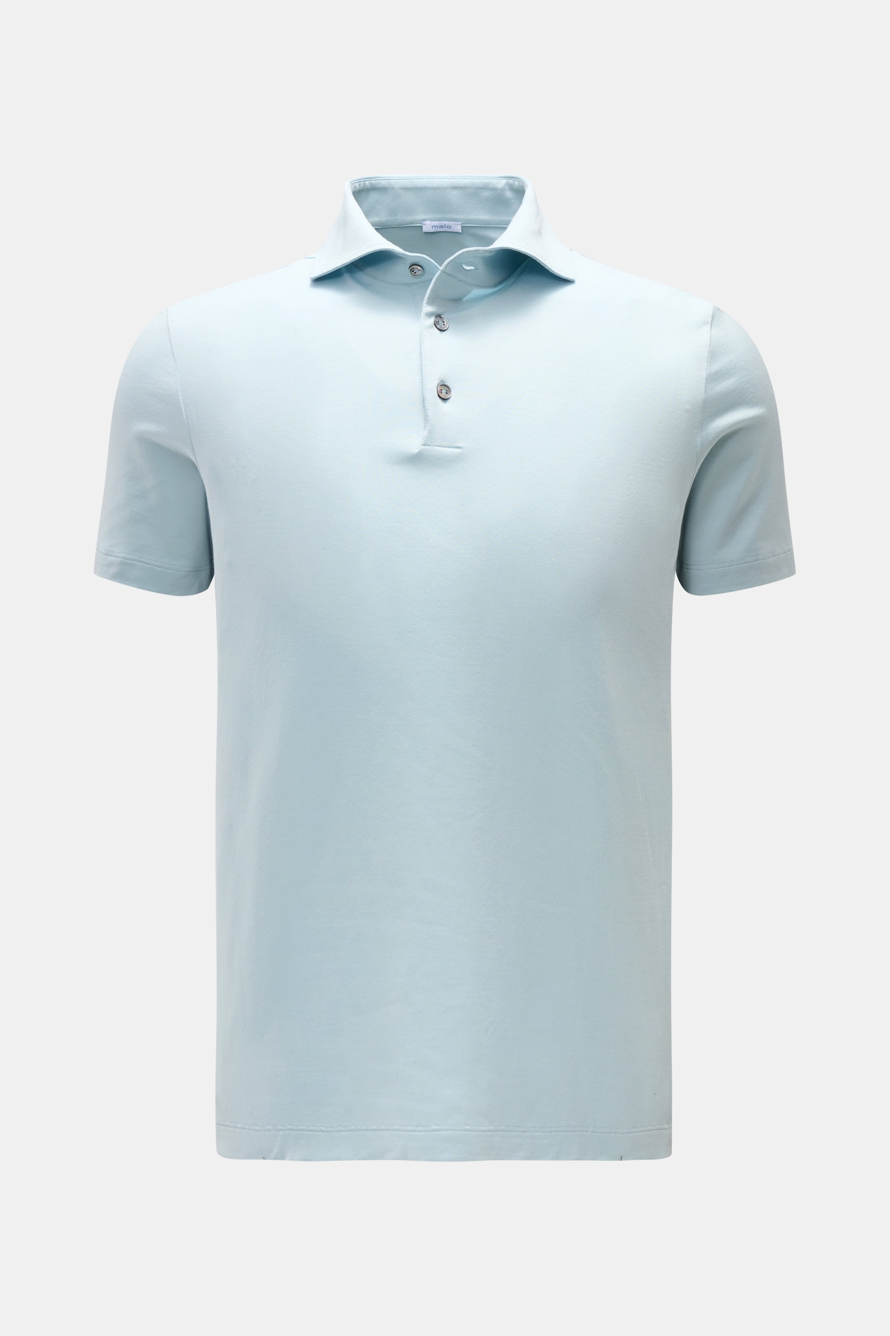 Malo Jersey-Poloshirt 'Mezza Manica' pastellblau