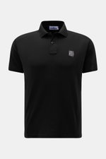 Front view of Stone Island Jersey polo shirt black, slim fit with signature collar, two-button placket, and fabric label on chest.

<p>This lightweight polo shirt is a must-have for sporty men’s wardrobes: Made of cotton jersey, this timeless model by STO