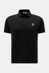Front view of Stone Island Jersey polo shirt black, slim fit with signature collar, two-button placket, and fabric label on chest.

<p>This lightweight polo shirt is a must-have for sporty men’s wardrobes: Made of cotton jersey, this timeless model by STO