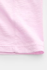 B.F. Knitwear Jersey-Poloshirt rosé meliert, Slim Fit, reine Baumwolle, weicher Griff, klassischer Polokragen, Detailansicht vom Saum.