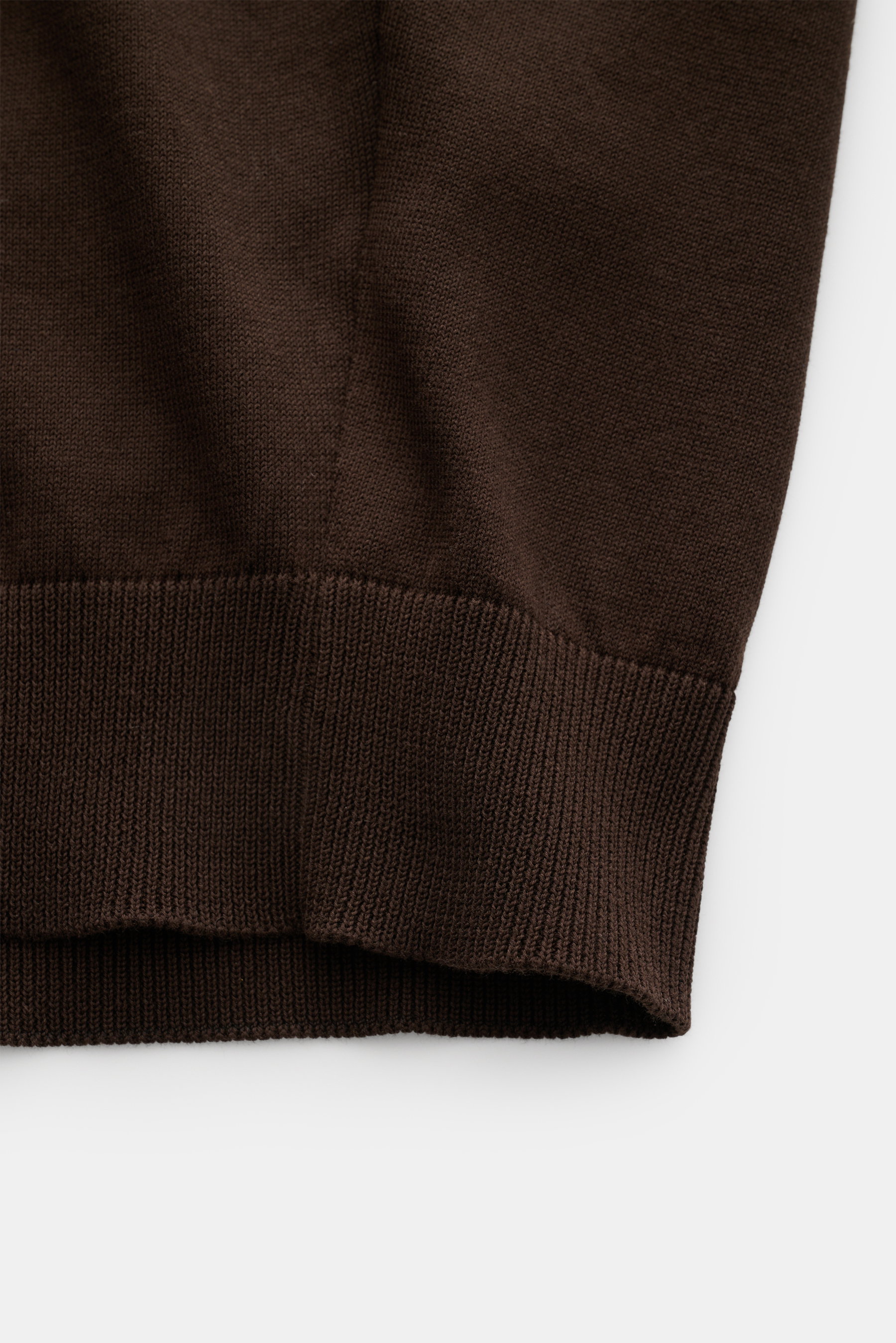 FILIPPO DE LAURENTIIS short sleeve knit polo dark brown