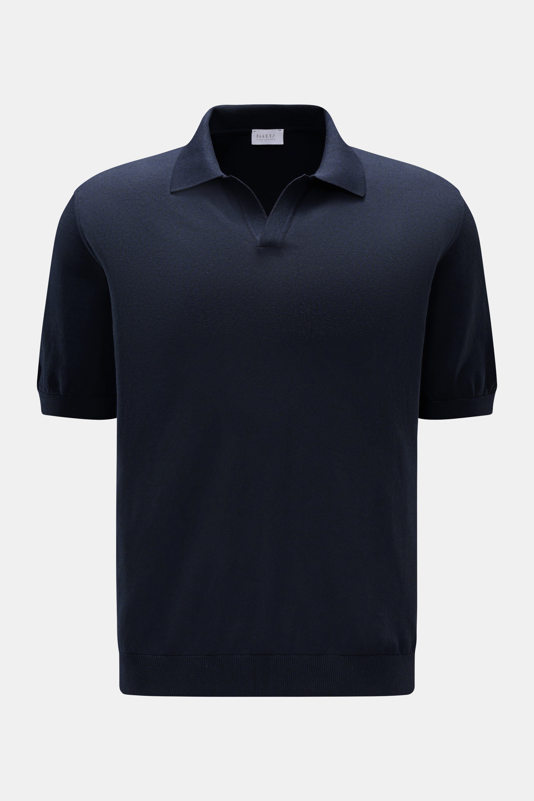 04651/ A trip in a bag Kurzarm-Strickpolo 'Johnny' navy