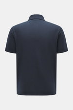 Rückansicht des graublauen 04651/ A trip in a bag Poloshirt 'Wool TP' mit klassischem Polokragen, Slim Fit, weichem Piqué aus Baumwolle und Wolle, glatter Drei-Knopf-Leiste, kleinem Weblabel und Rippbündchen.