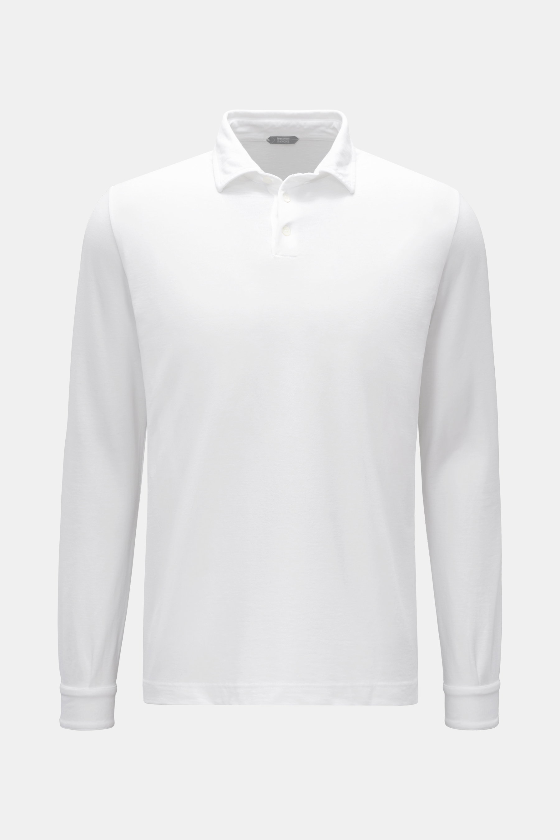 Zanone Longsleeve-Poloshirt weiß