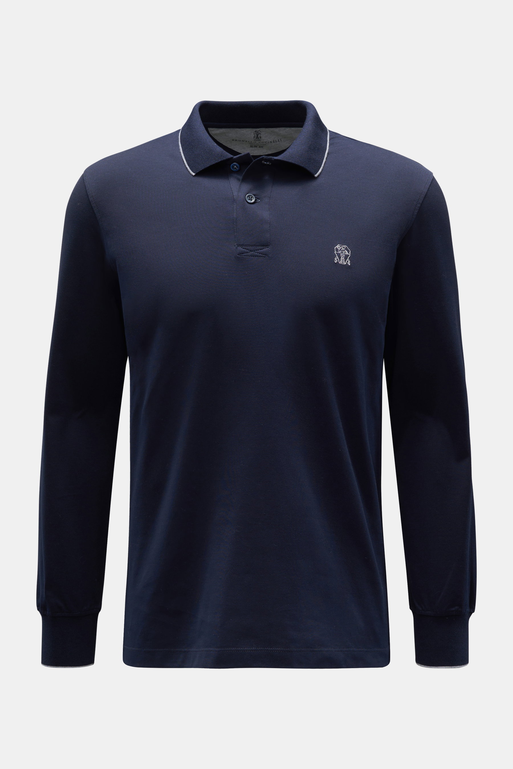 Brunello Cucinelli Longsleeve-Poloshirt navy