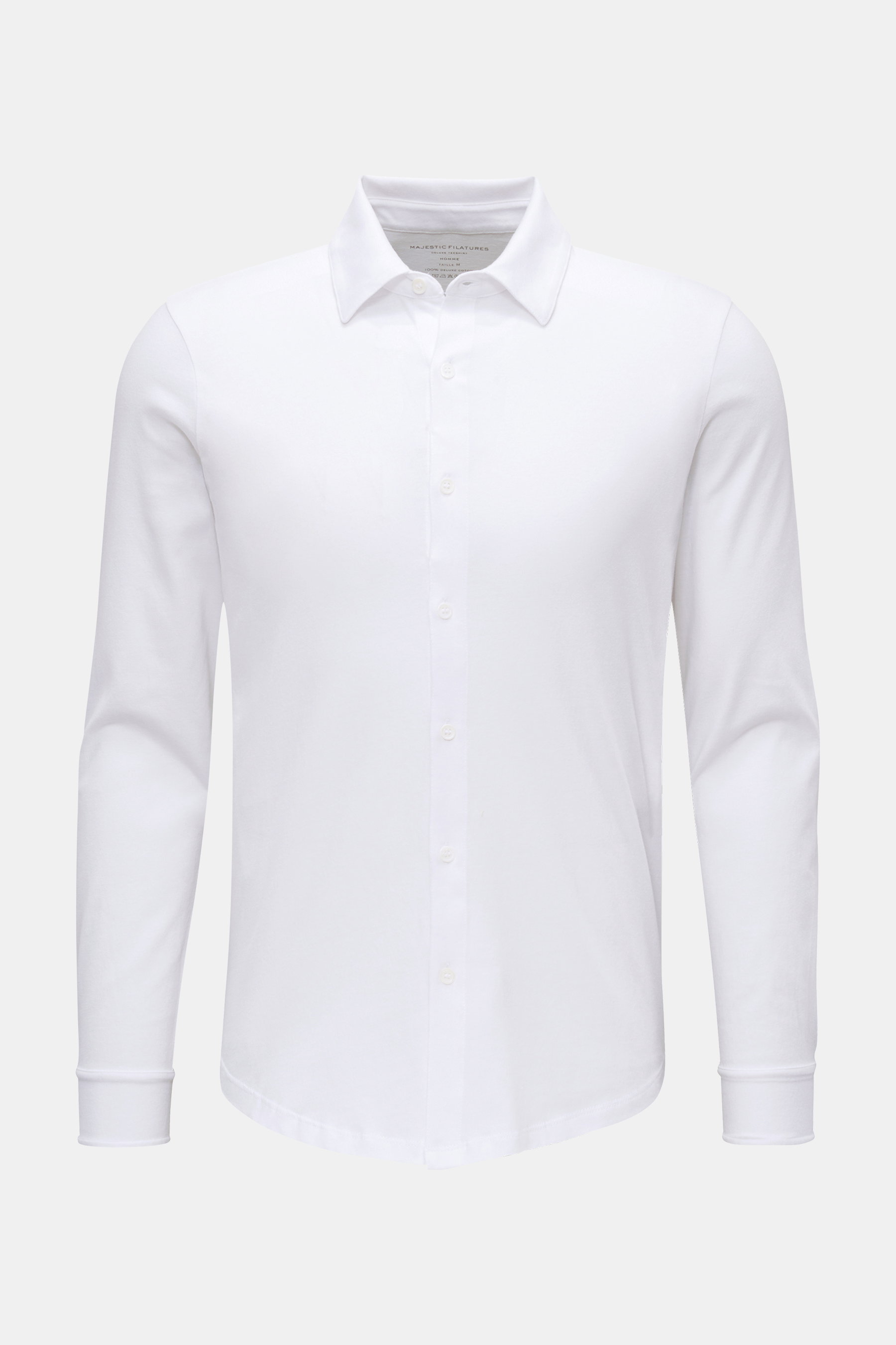 Majestic Filatures Jersey-Hemd Kent-Kragen weiß