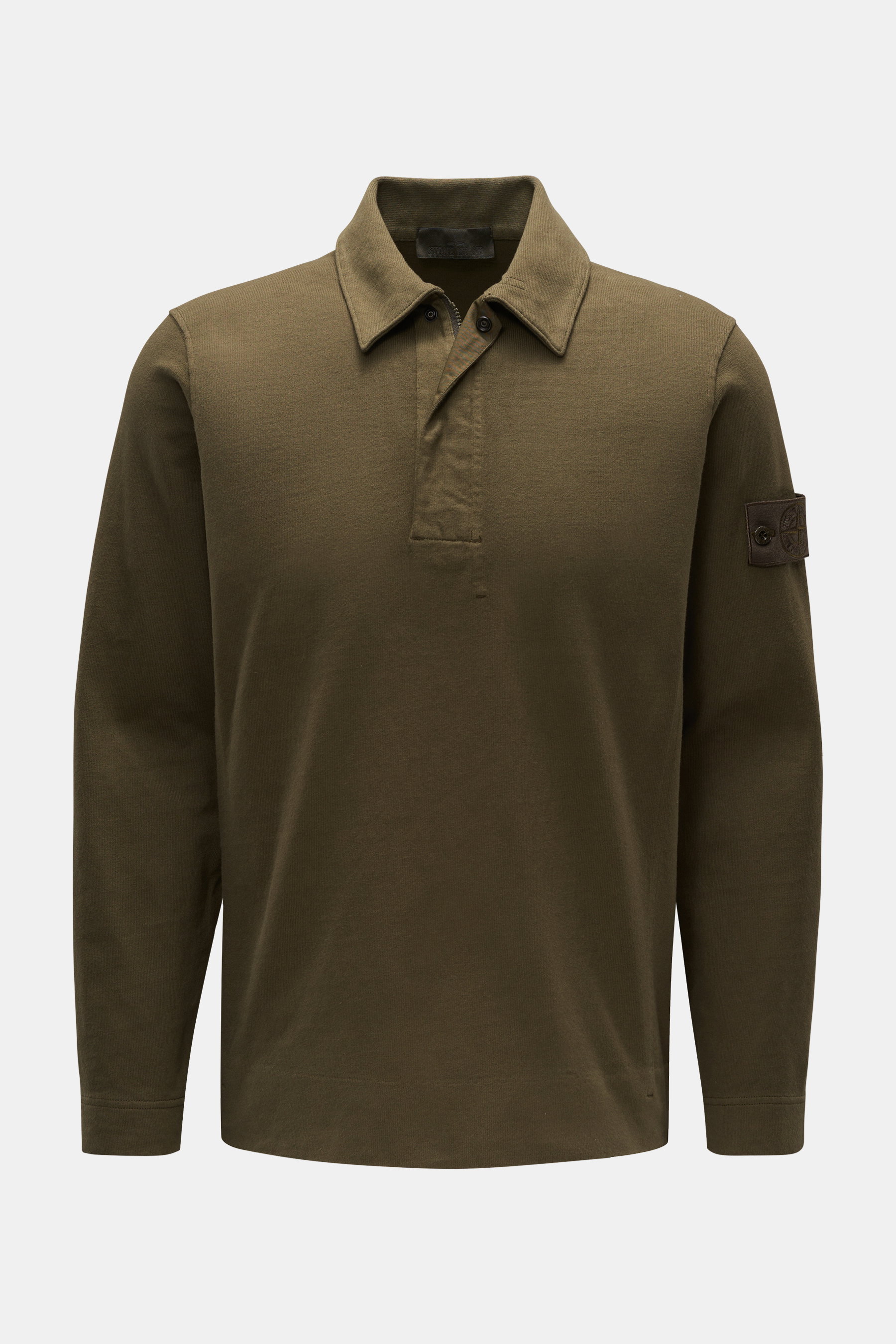 Stone Island Longsleeve-Poloshirt 'Ghost Piece' oliv