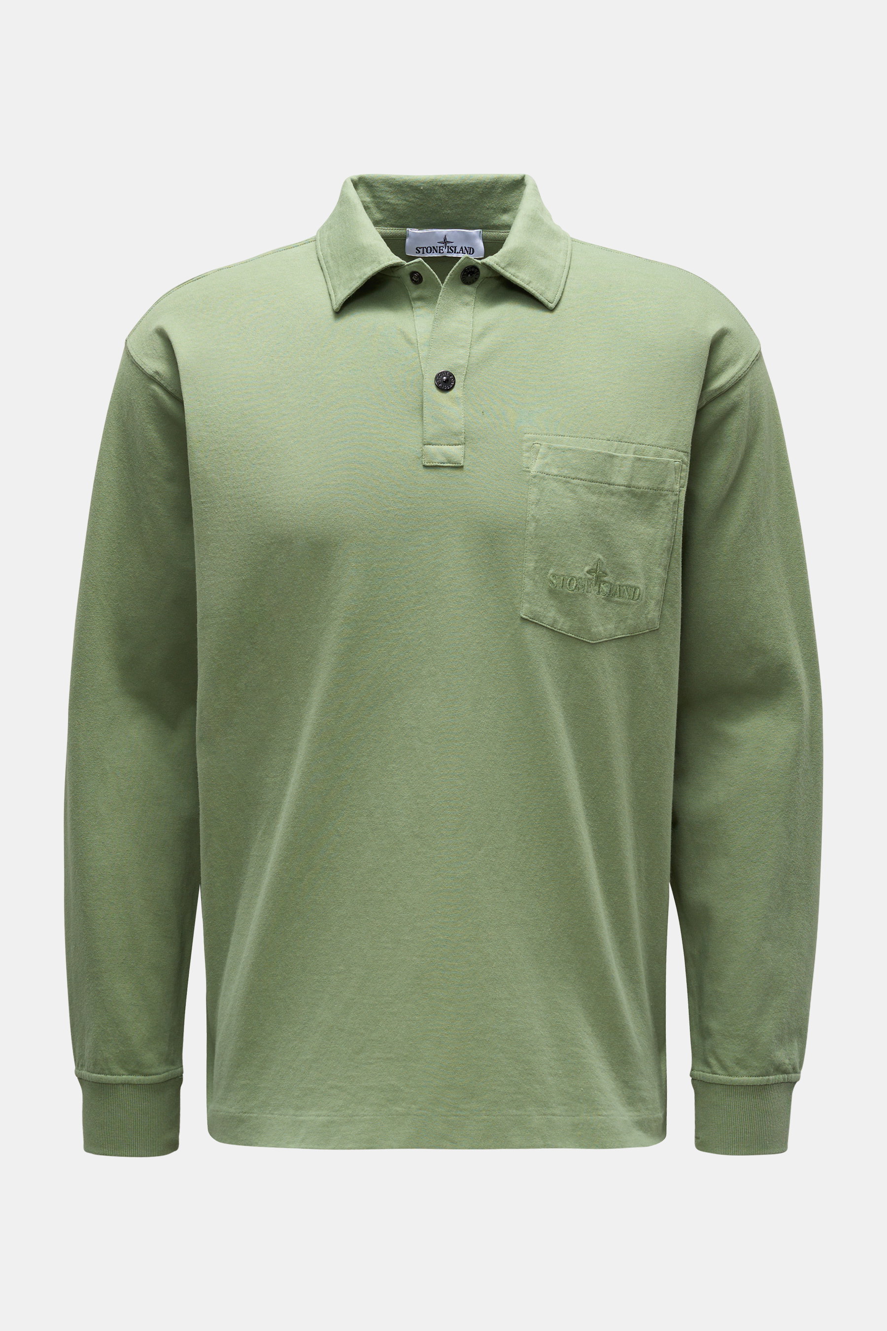 Stone Island Longsleeve-Poloshirt oliv