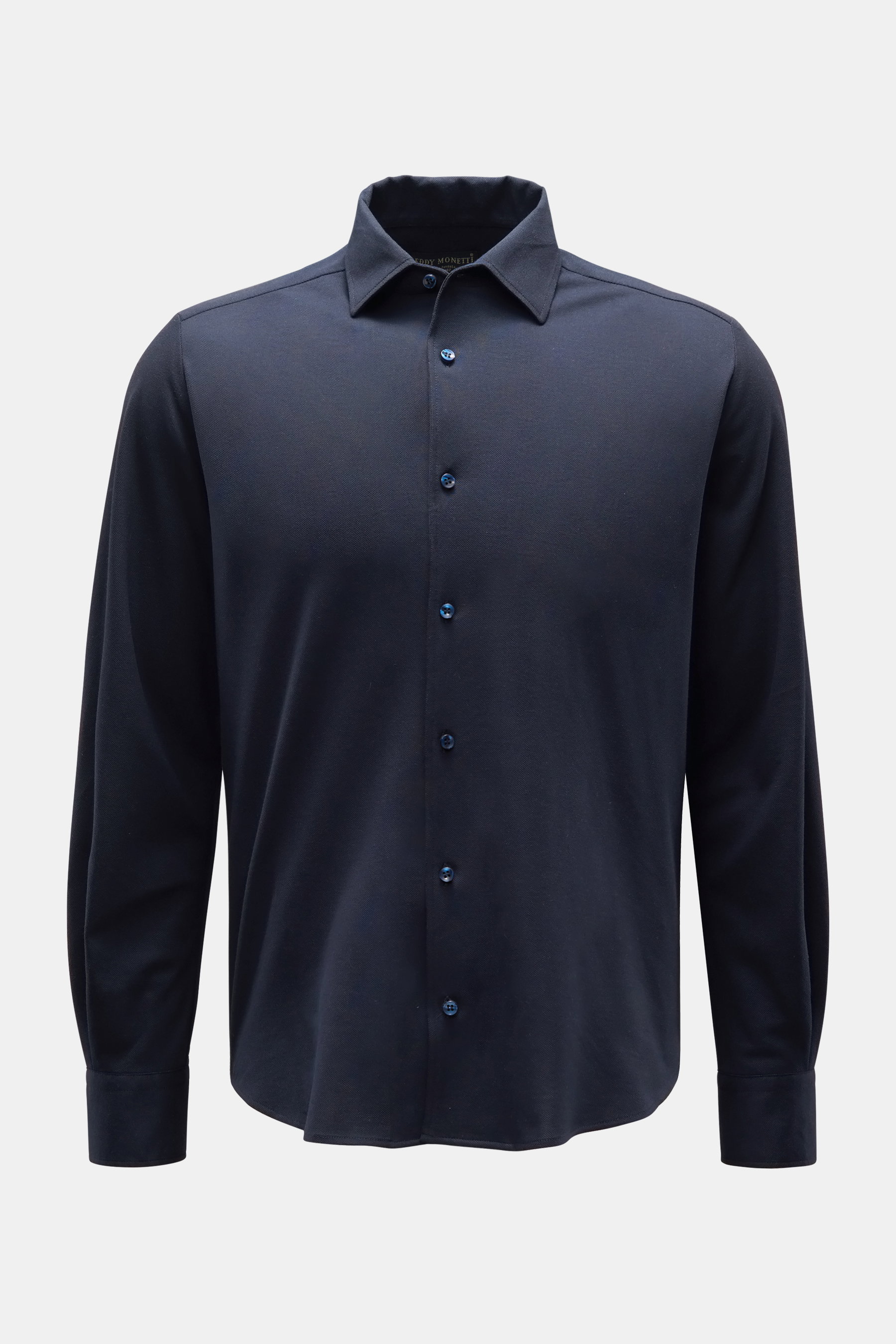 Eddy Monetti Oxfordhemd schmaler Kragen navy