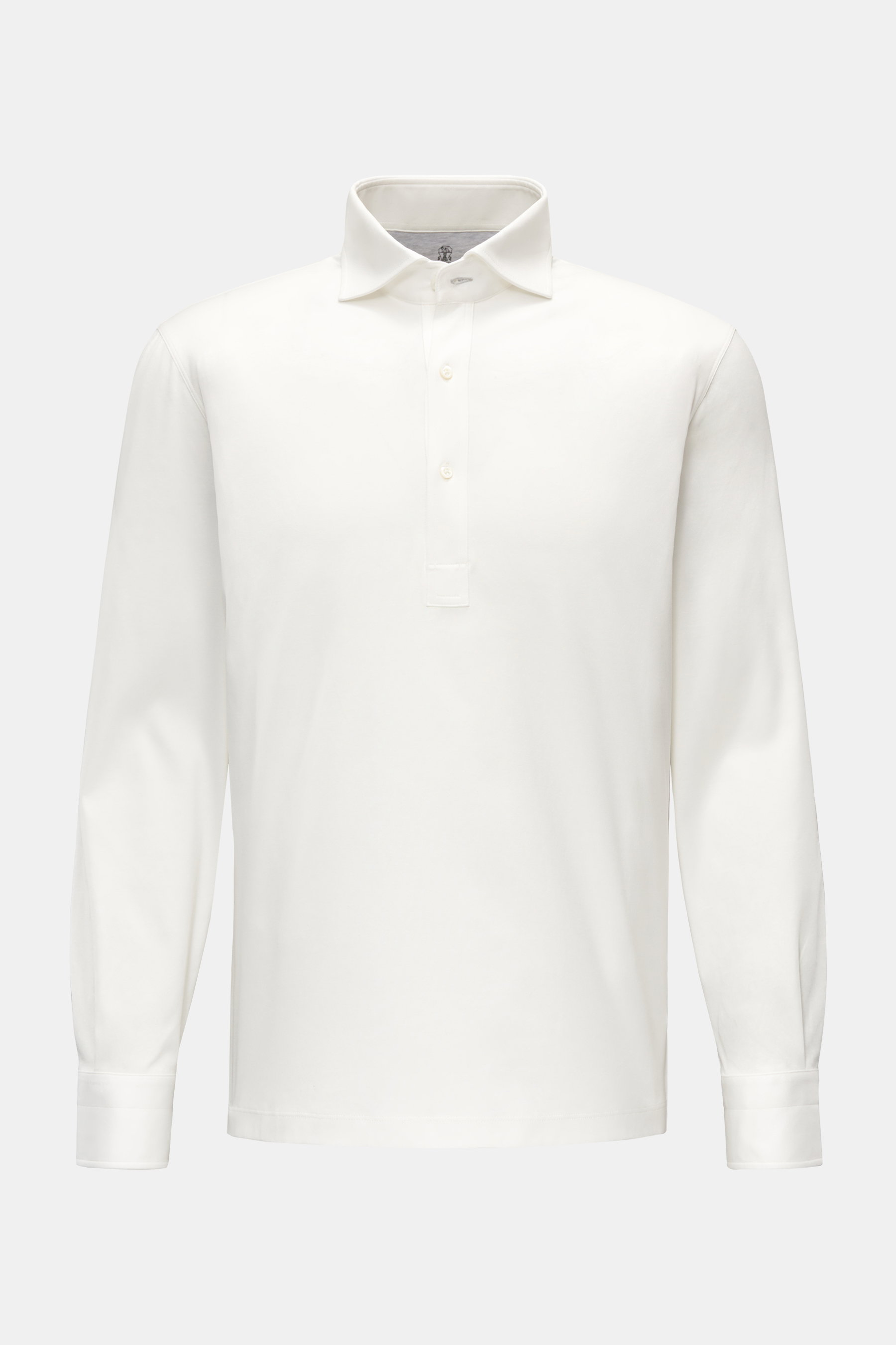 Brunello Cucinelli Jersey Longsleeve-Poloshirt weiß