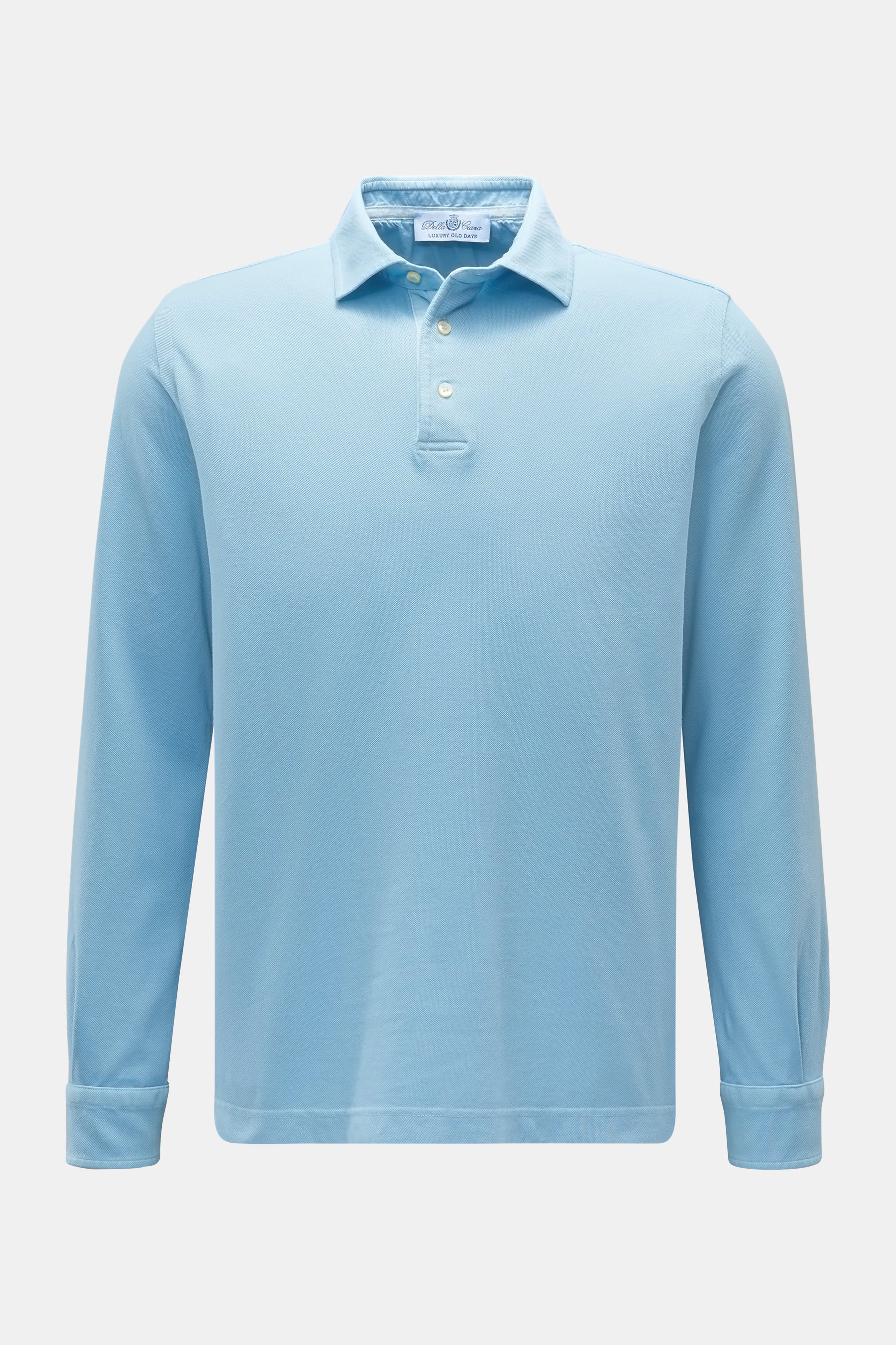 Della Ciana Longsleeve-Poloshirt hellblau