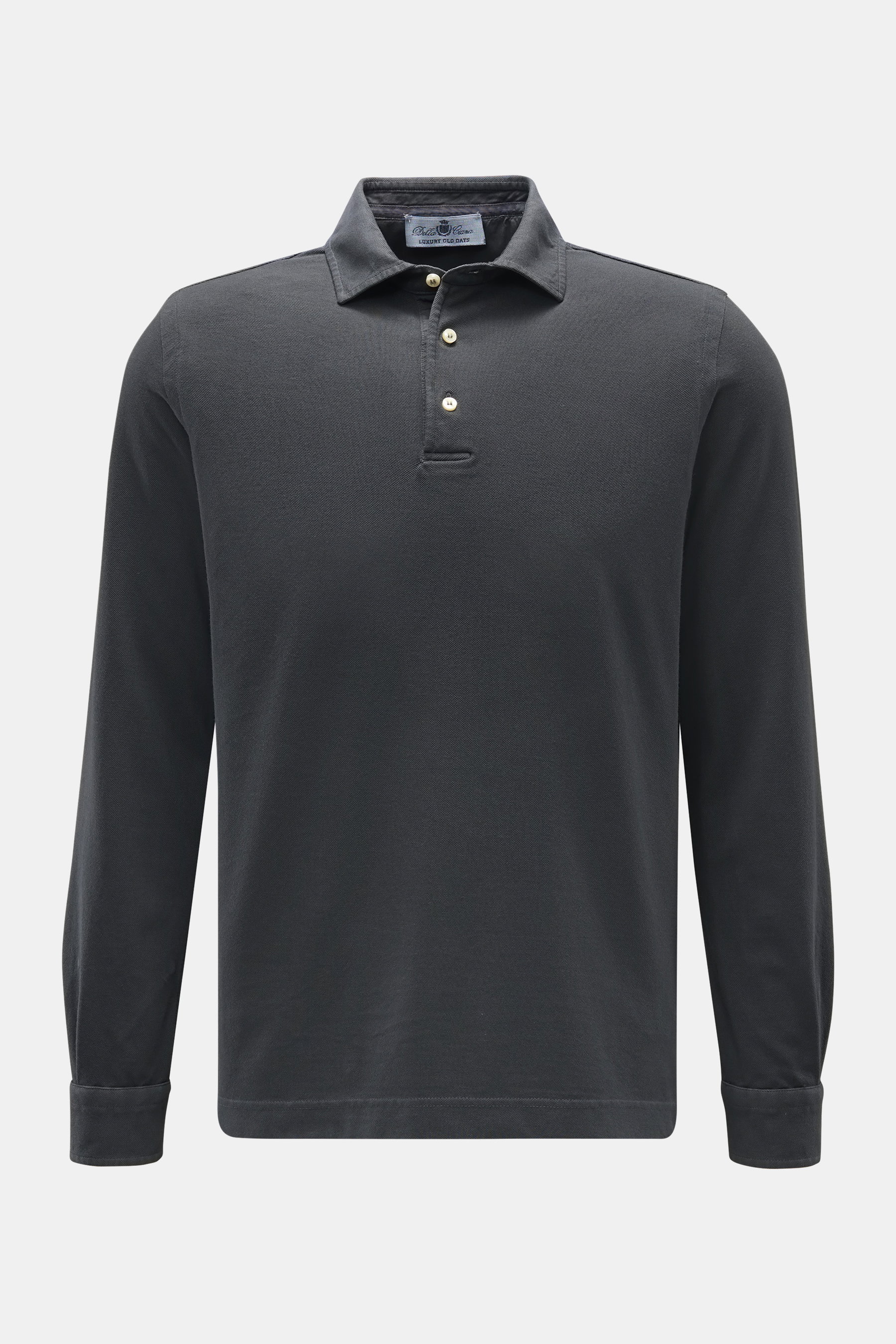 Della Ciana Longsleeve-Poloshirt dunkelgrau