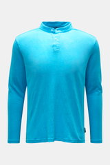 04651/ A trip in a bag Leinen Henley-Shirt türkis