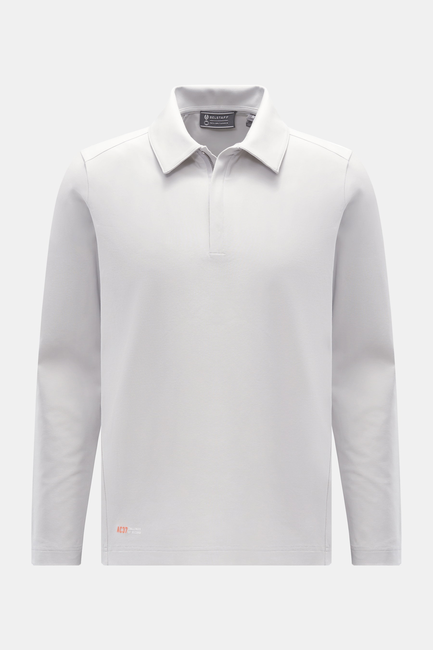 Belstaff Longsleeve-Poloshirt 'Challenger' hellgrau