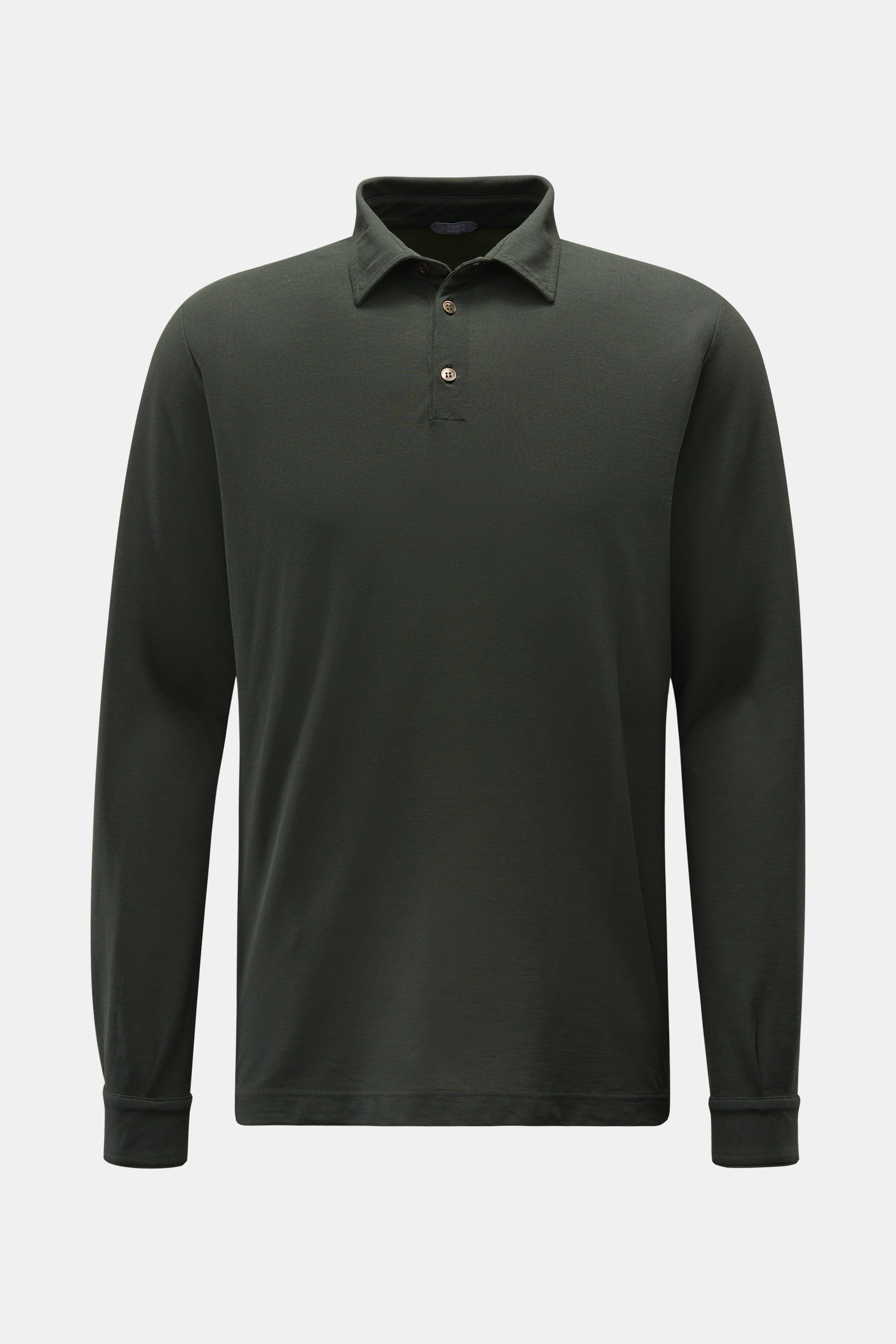 Zanone Longsleeve-Poloshirt dark olive