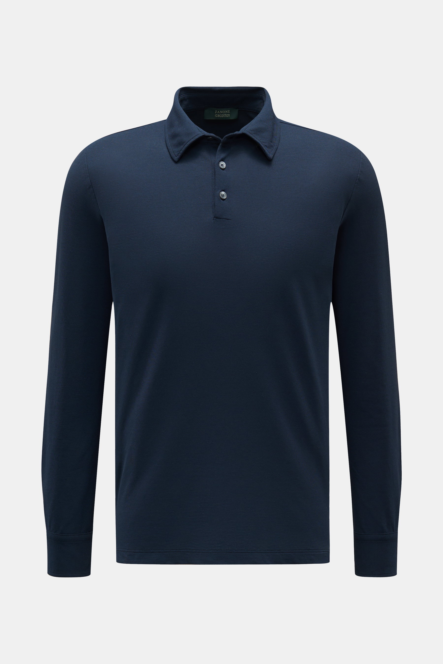 Zanone Longsleeve-Poloshirt dunkelblau