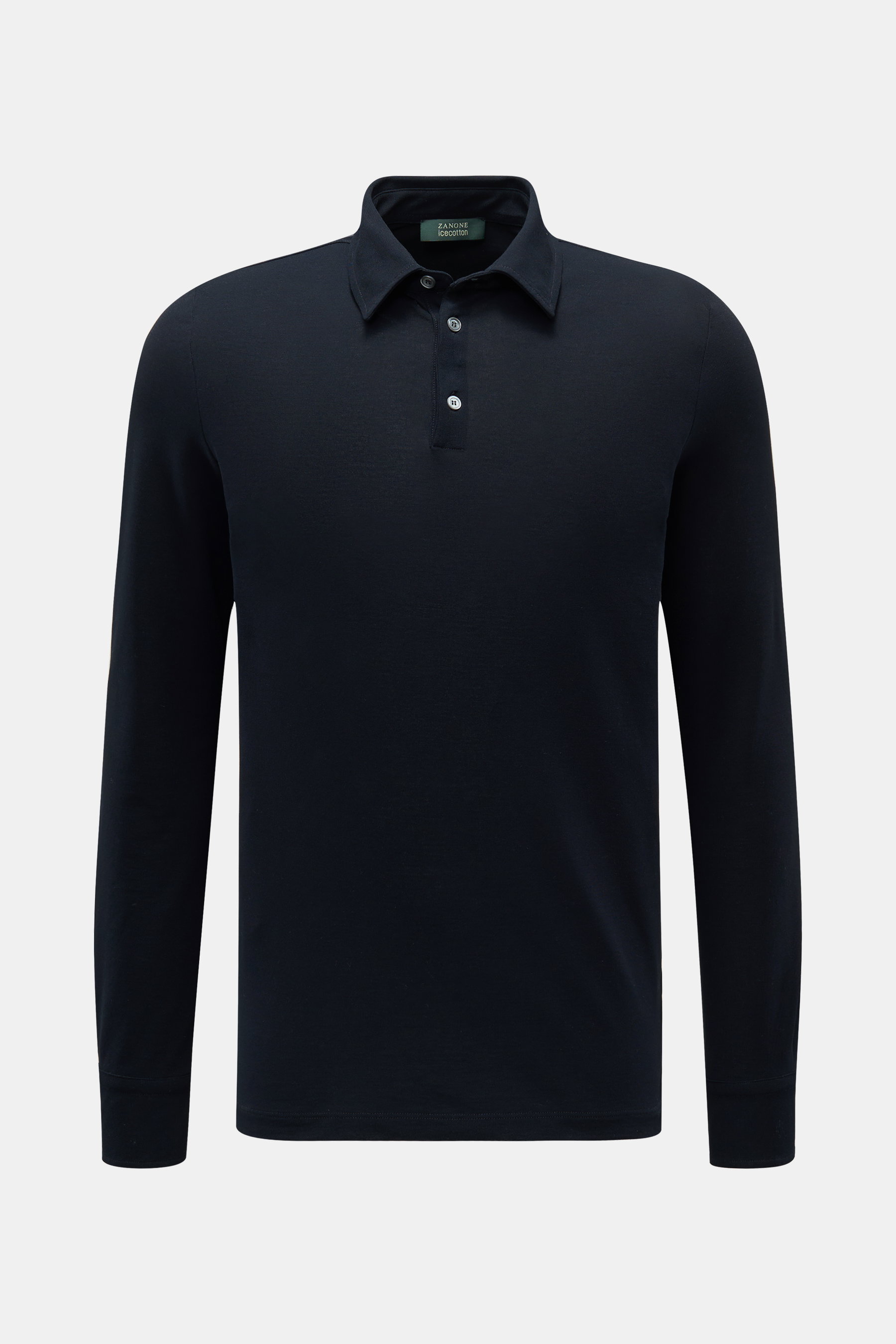 Zanone Longsleeve-Poloshirt dark navy