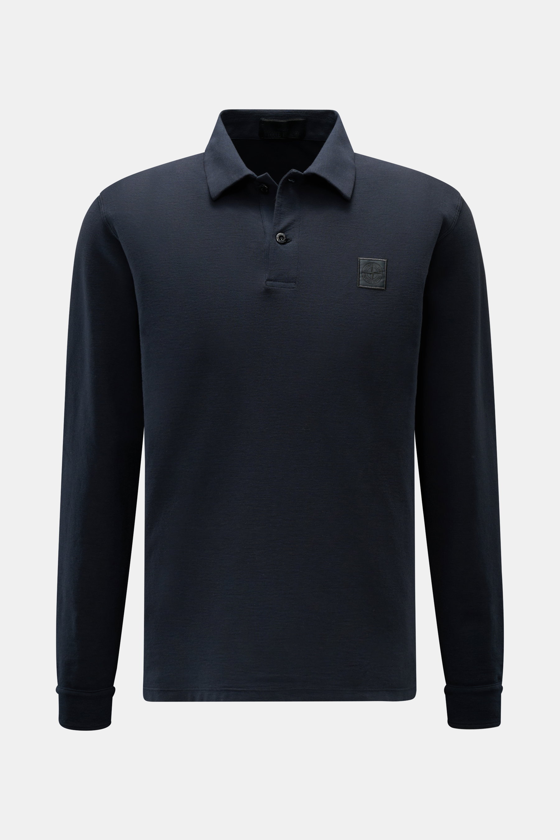 Stone Island Longsleeve Jersey-Poloshirt 'Ghost Piece' navy