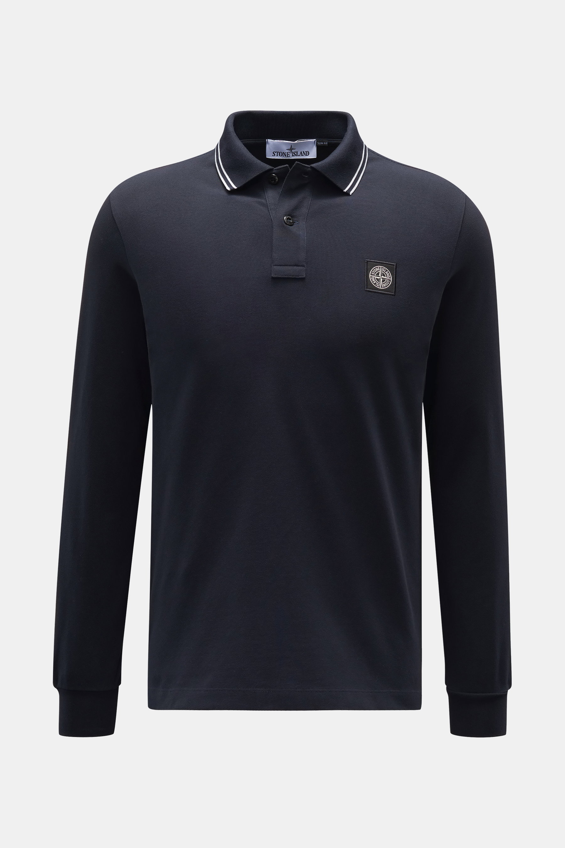 Stone Island Longsleeve-Poloshirt dark navy
