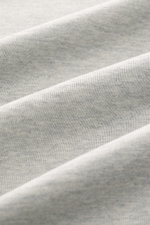 Alt tag (125 characters max): Close-up front view of Ami Paris Jersey longsleeve polo shirt grey melange fabric with soft cotton knit texture.

Additional description: 
<p>Contemporary casualness: With its generous oversized fit, the long sleeve polo shir