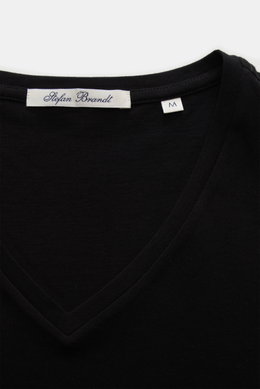 Stefan Brandt V-neck T-shirt 'Artur' black