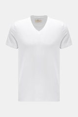 Front view of a mey story V-neck T-shirt white, featuring a clean, extra slim fit design made from cotton and lyocell blend with a comfortable stretch. Quality is at the forefront of the established label MEY STORY – and you can feel it with this clean V-