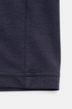 Close-up of the hem and side seam of the mey story V-neck T-shirt navy, showing fine cotton and lyocell jersey fabric.

Description: <p>Quality is at the forefront of the established label MEY STORY – and you can feel it with this clean V-neck T-shirt in 