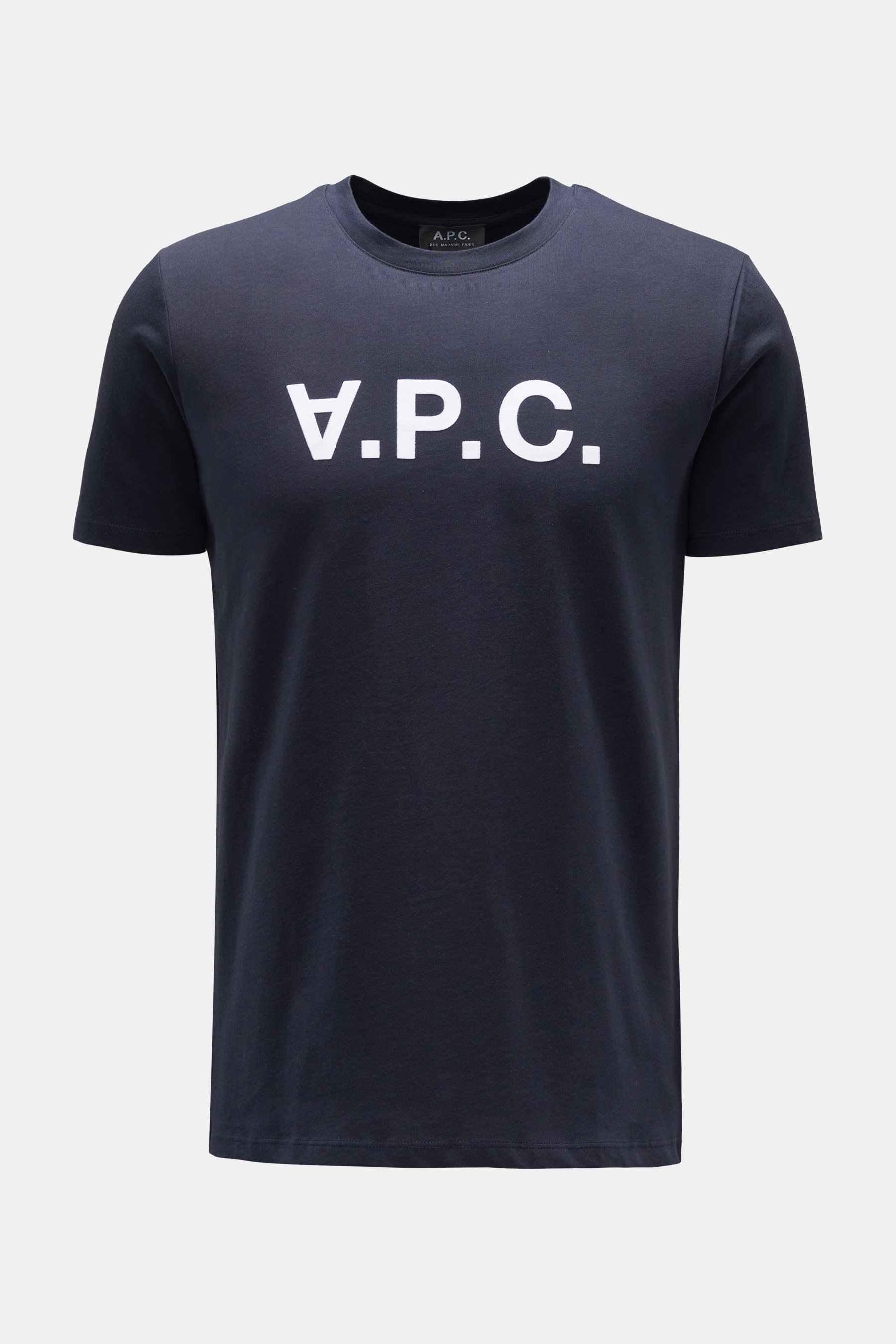 A.P.C. Rundhals-T-Shirt 'VPC' navy