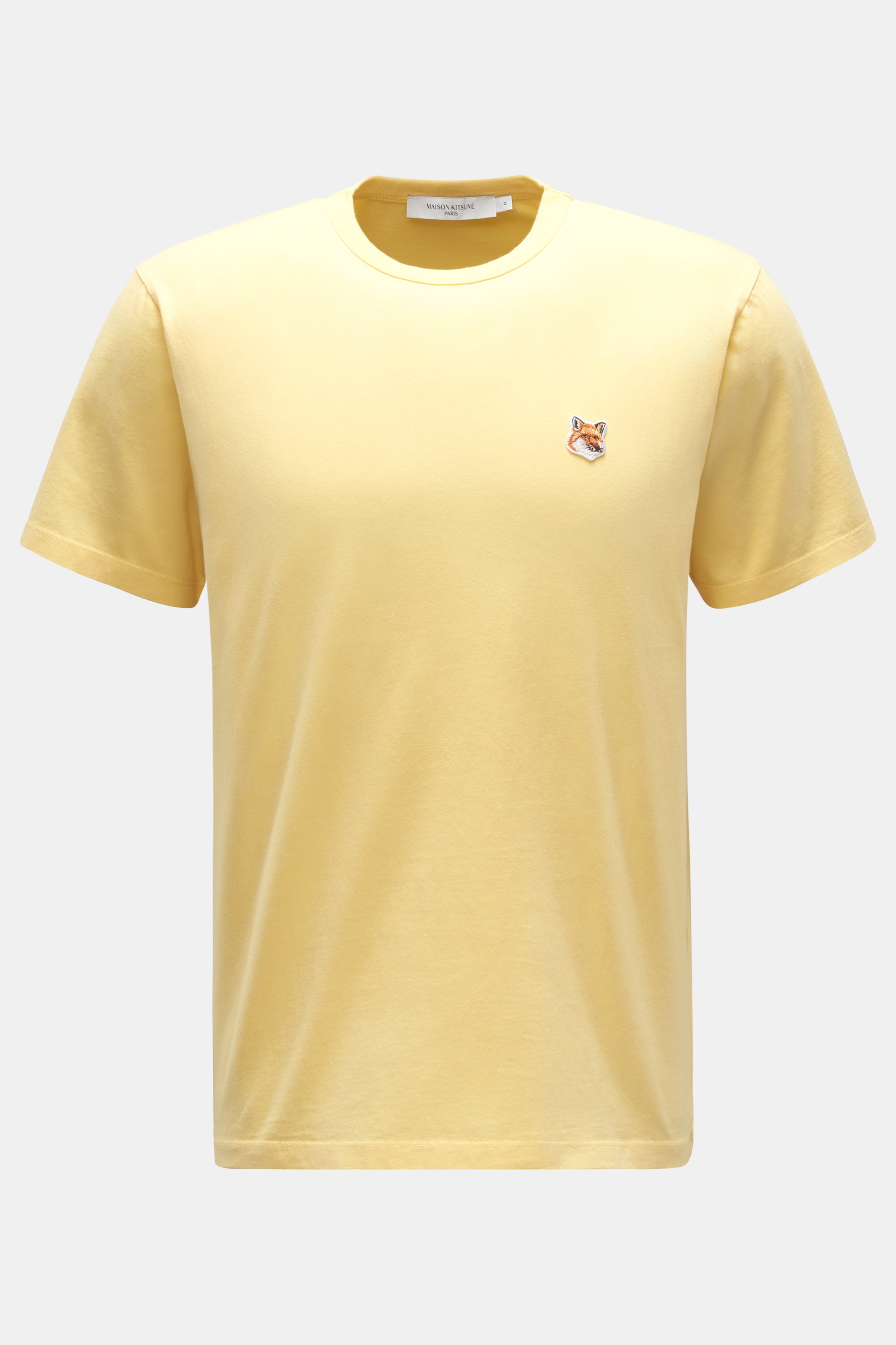 Maison Kitsuné Rundhals-T-Shirt gelb