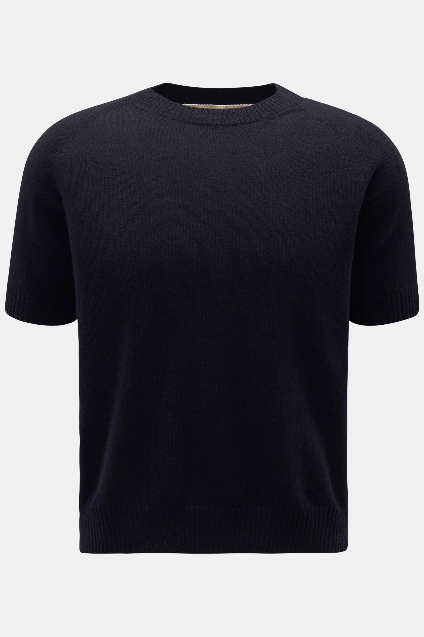 Meta Campania Collective Cashmere Feinstrick-Kurzarmpullover navy