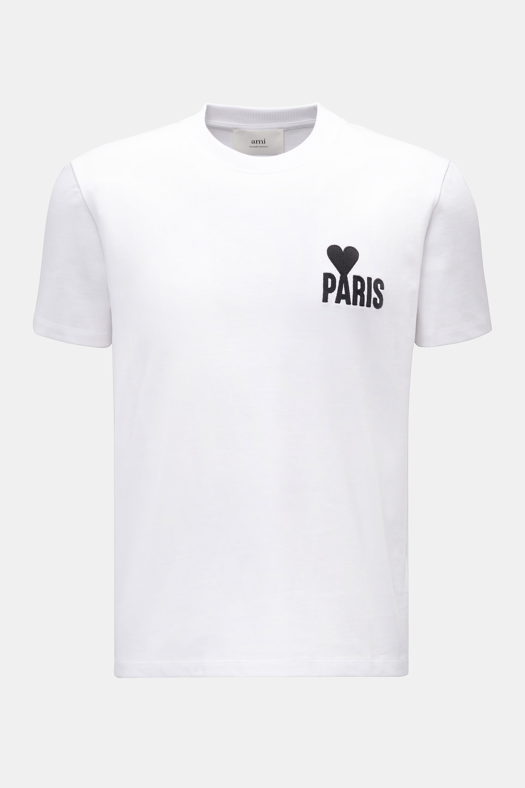 Ami Paris Rundhals-T-Shirt weiß