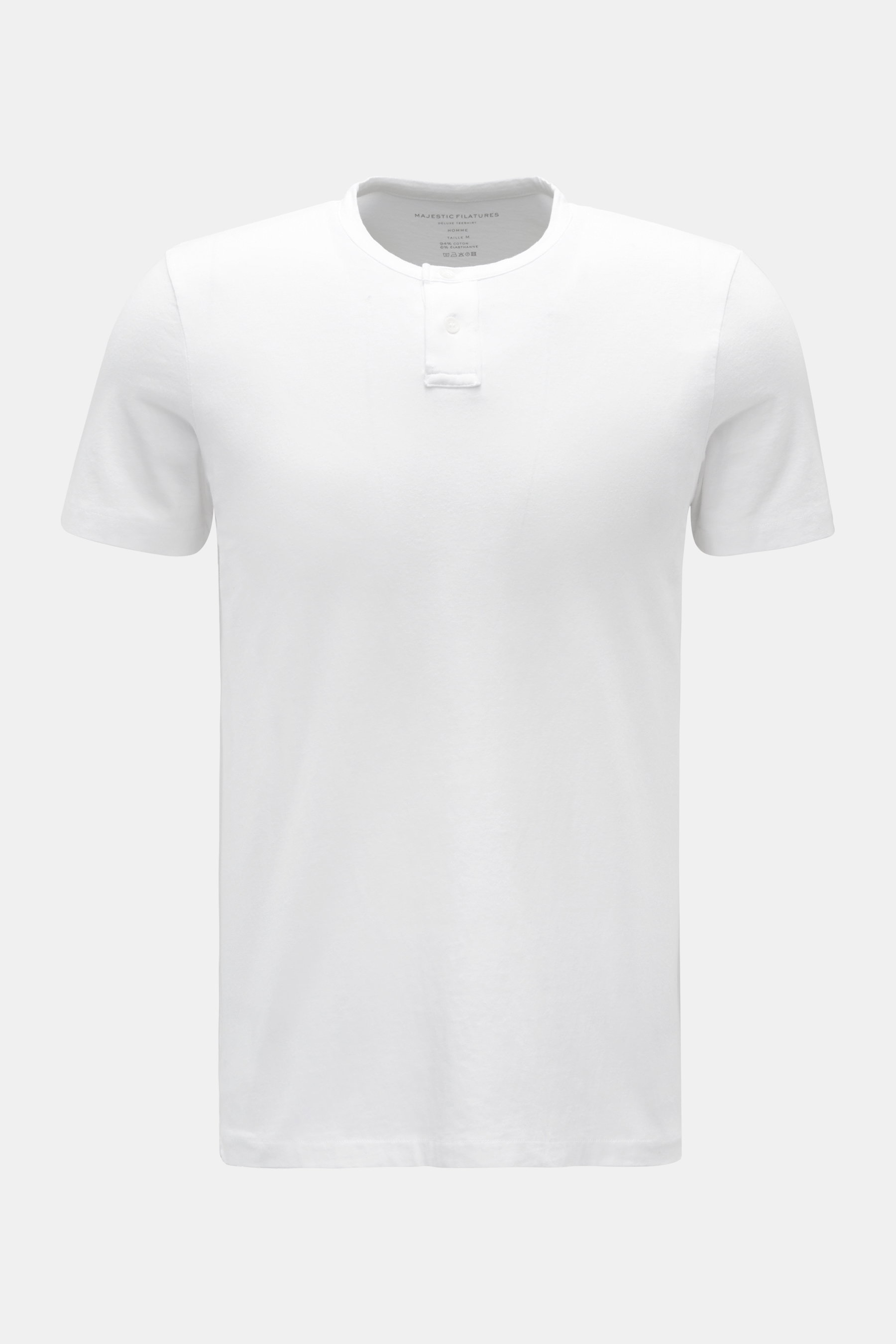 Majestic Filatures Henley-T-Shirt weiß