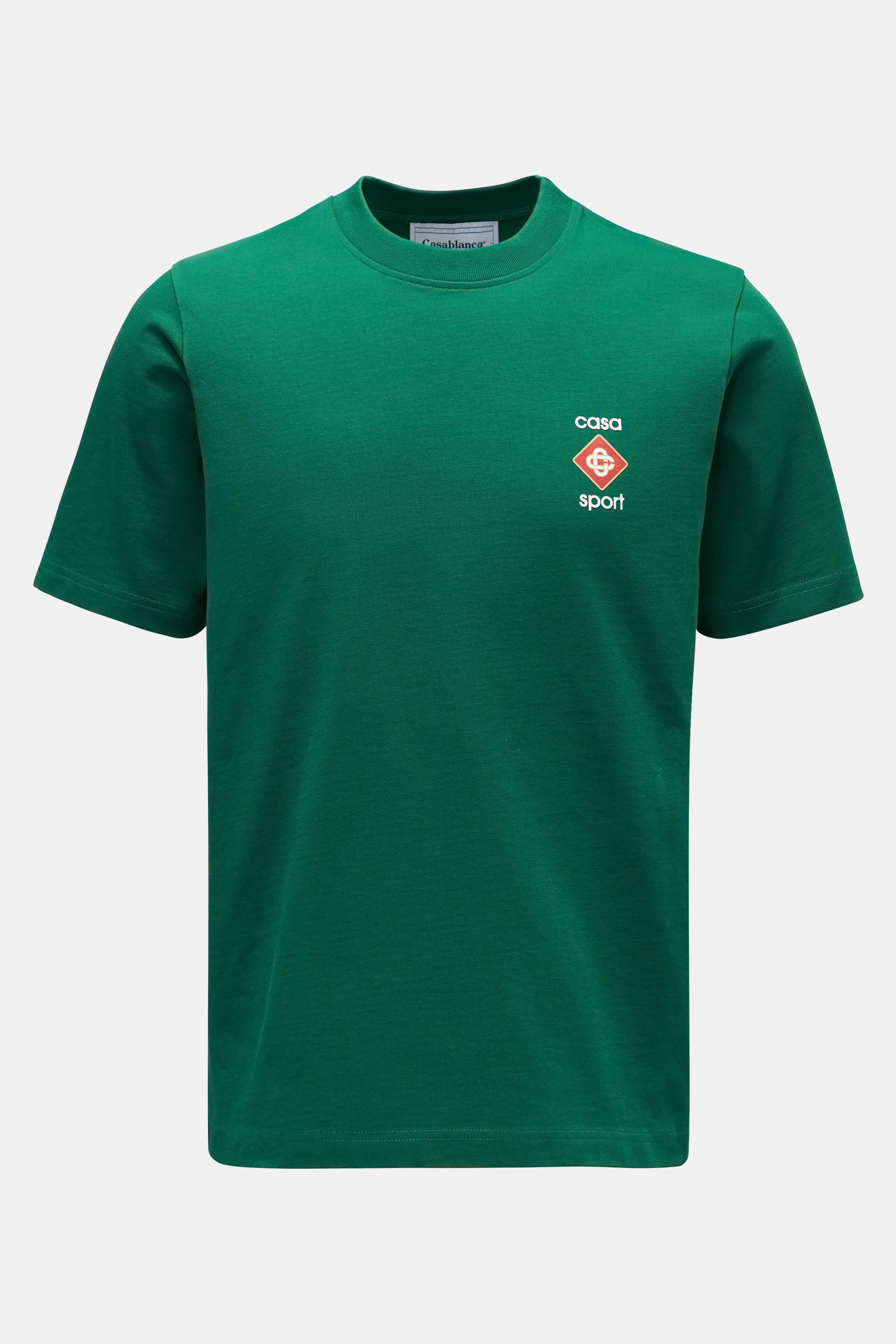 Casablanca Crew neck T-shirt 'Casa Sport Logo' green