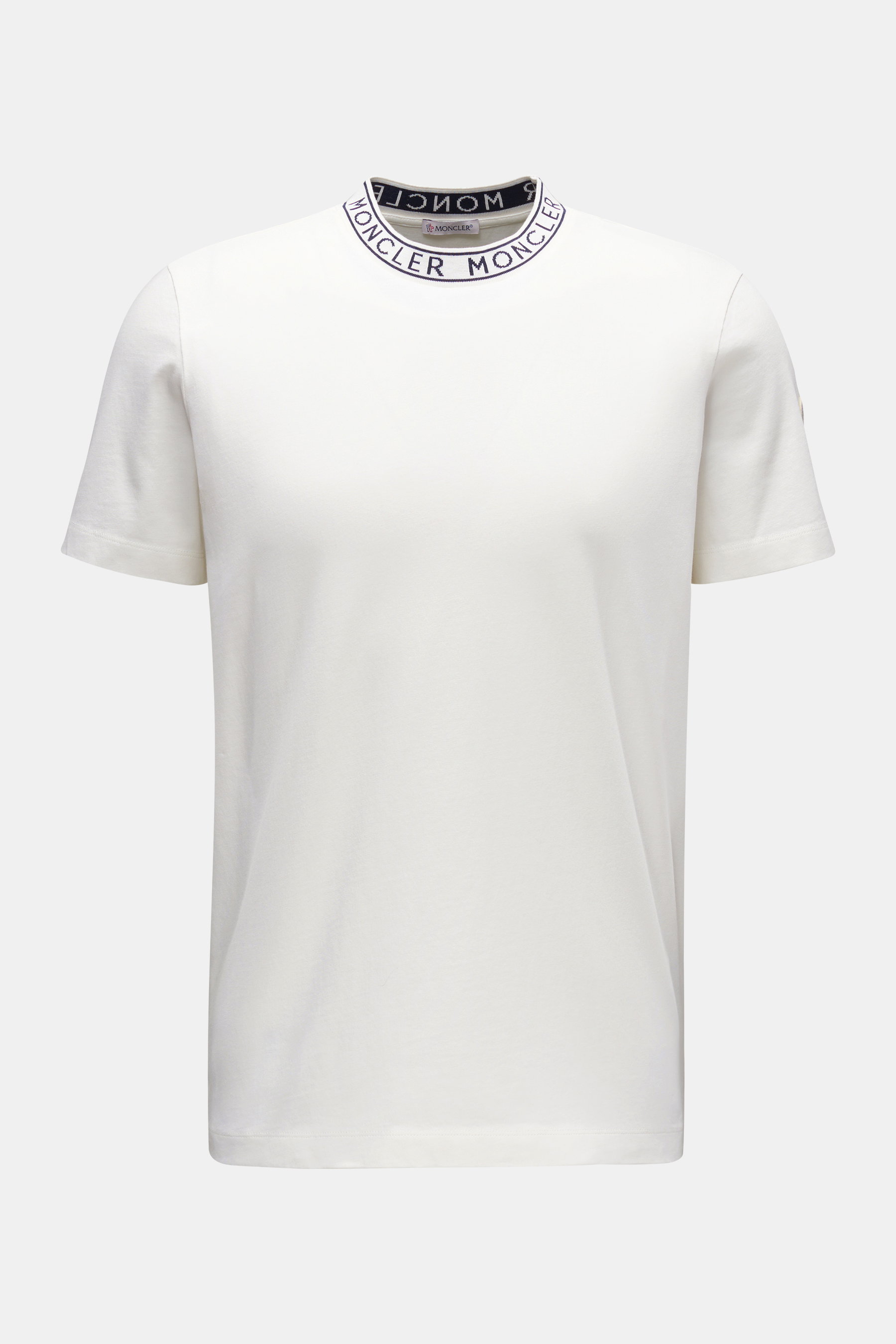 Moncler Rundhals-T-Shirt weiß