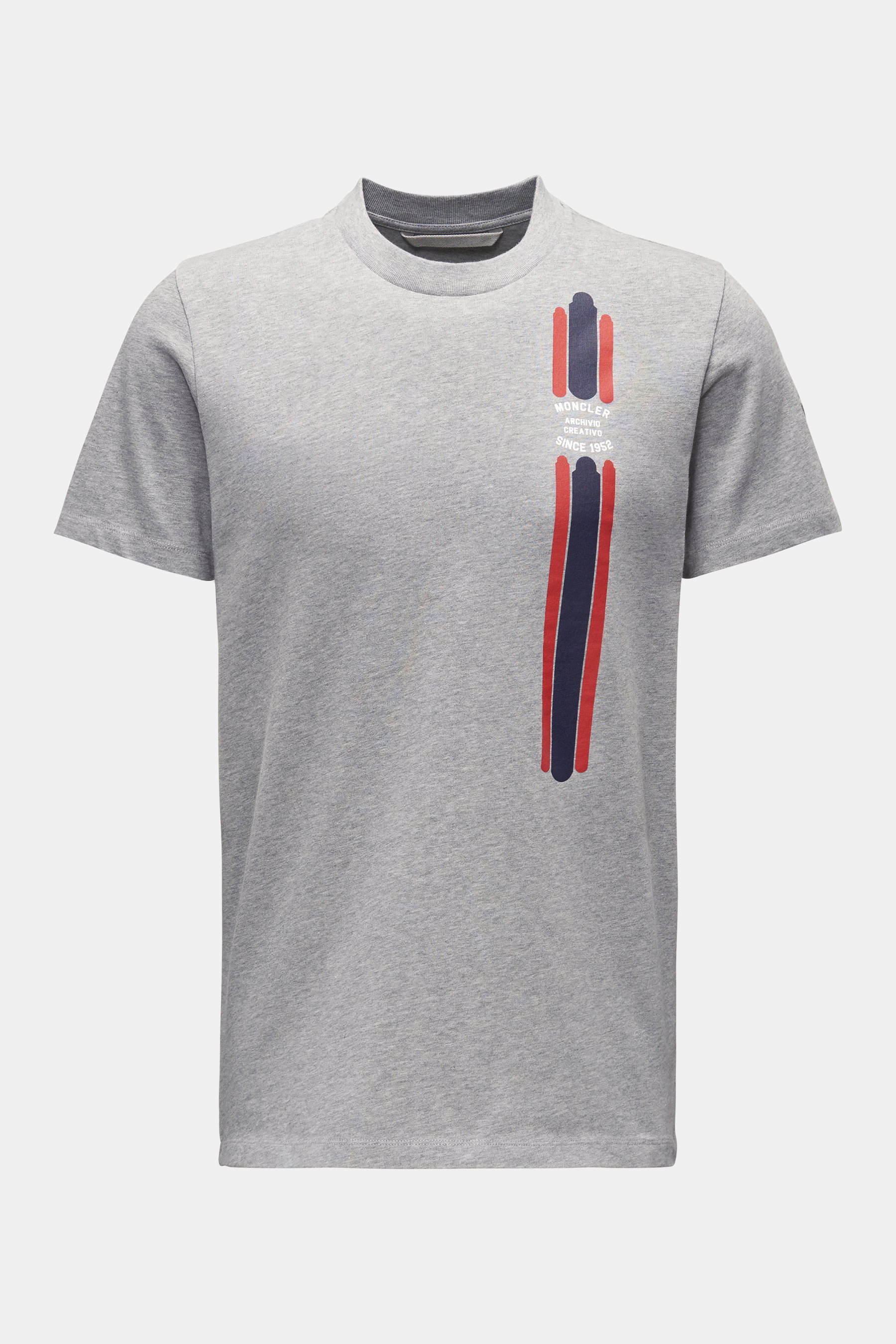 Moncler Rundhals-T-Shirt grau