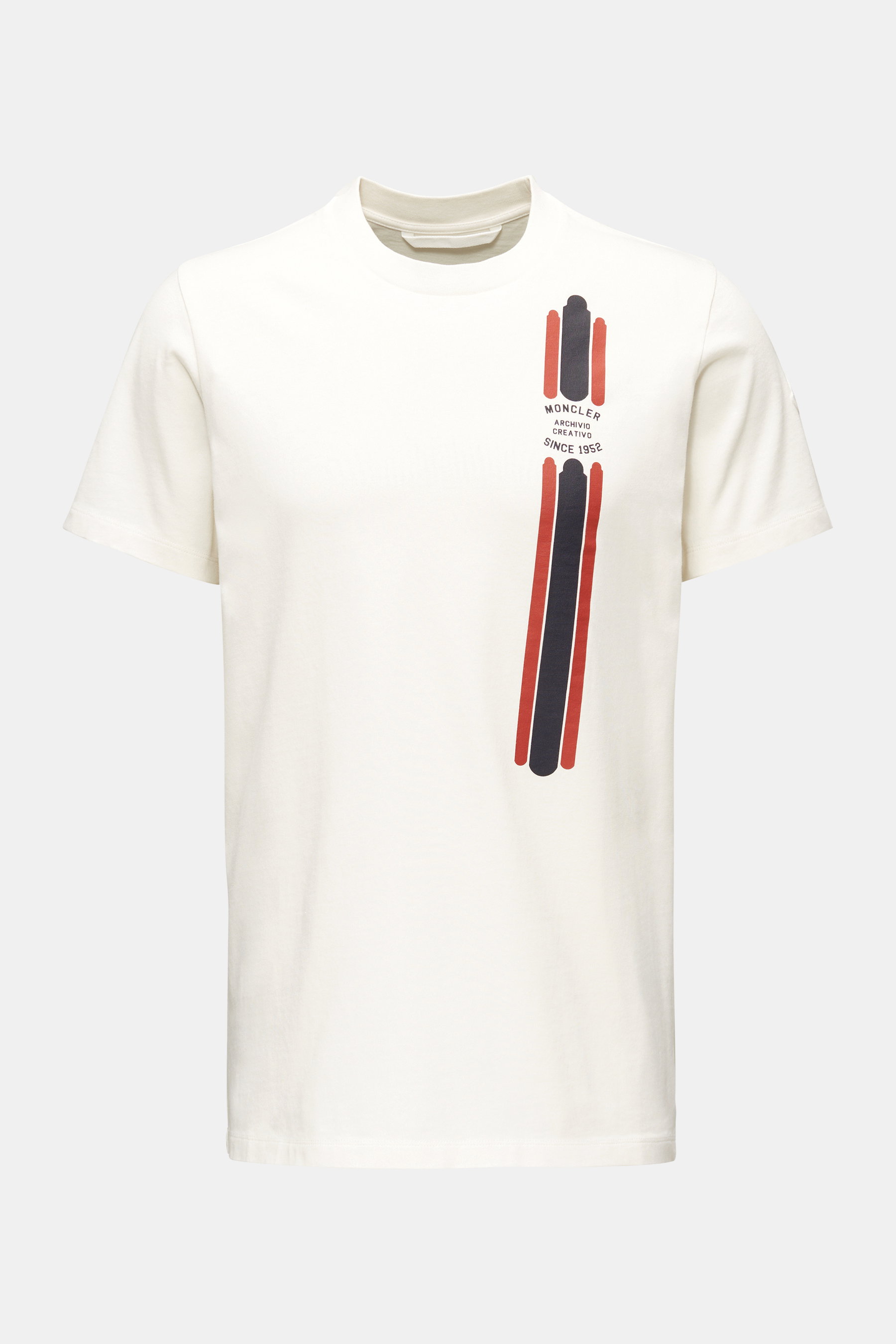 Moncler Rundhals-T-Shirt offwhite